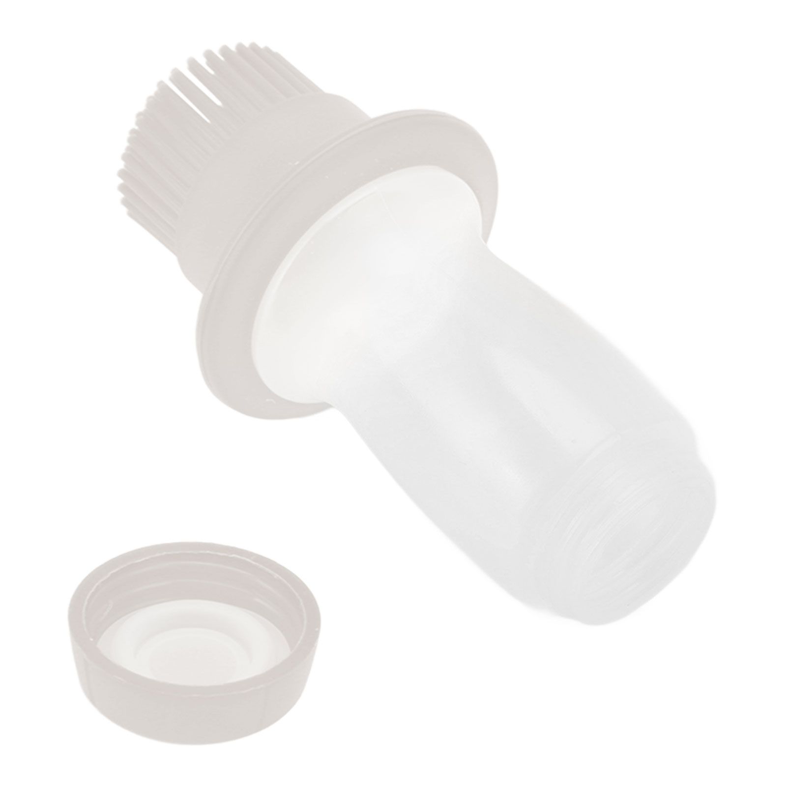 Oil Dispenser Bottle 60ml Food Grade Silicone Squeeze Type Brush Evenly Heat Insulation Cooking Oil Dispenser Gray White - Image 3