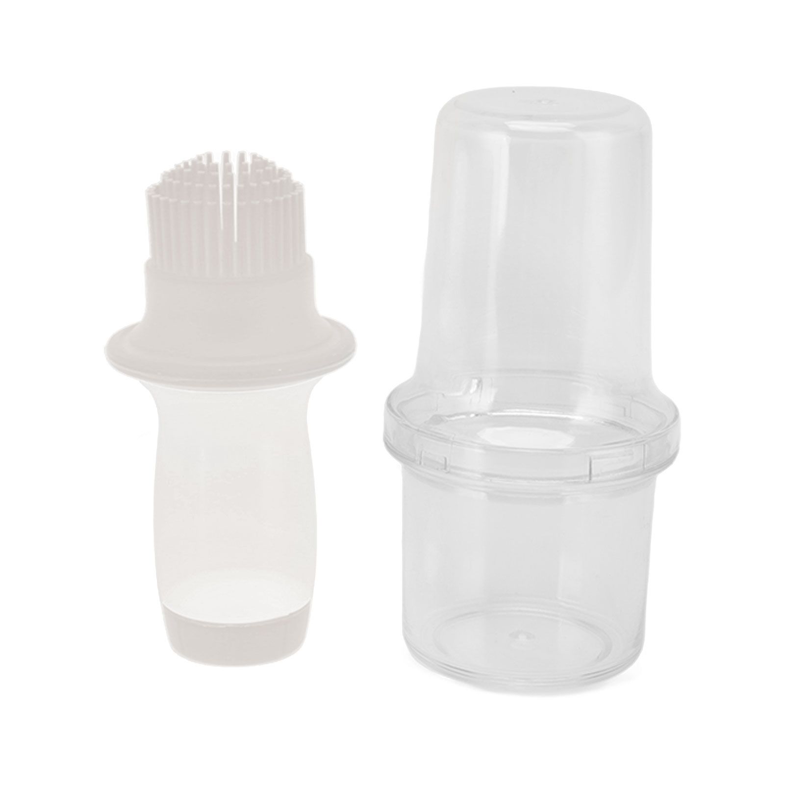Oil Dispenser Bottle 60ml Food Grade Silicone Squeeze Type Brush Evenly Heat Insulation Cooking Oil Dispenser Gray White - Image 4