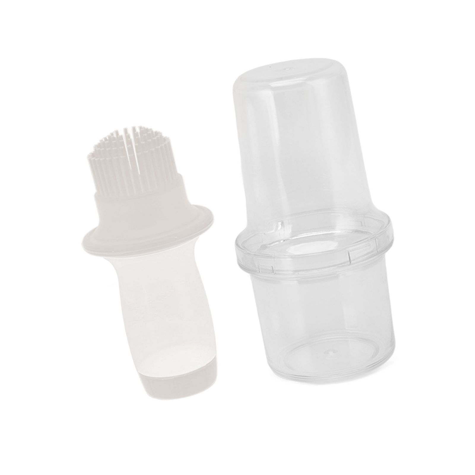 Oil Dispenser Bottle 60ml Food Grade Silicone Squeeze Type Brush Evenly Heat Insulation Cooking Oil Dispenser Gray White - Image 5