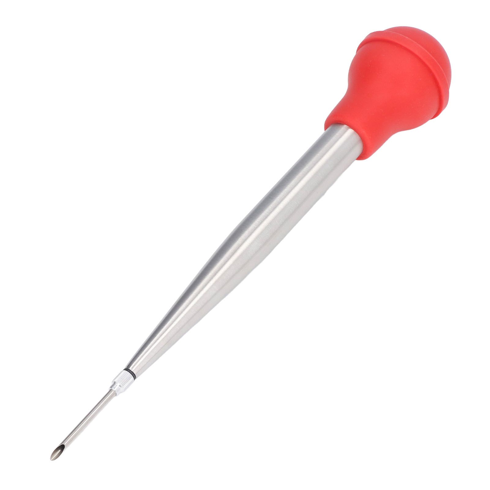 Turkey Injector Stainless Steel Thickened Silicone Design Cooking Seasoning Pump with Cleaning Sweep Red - Image 4