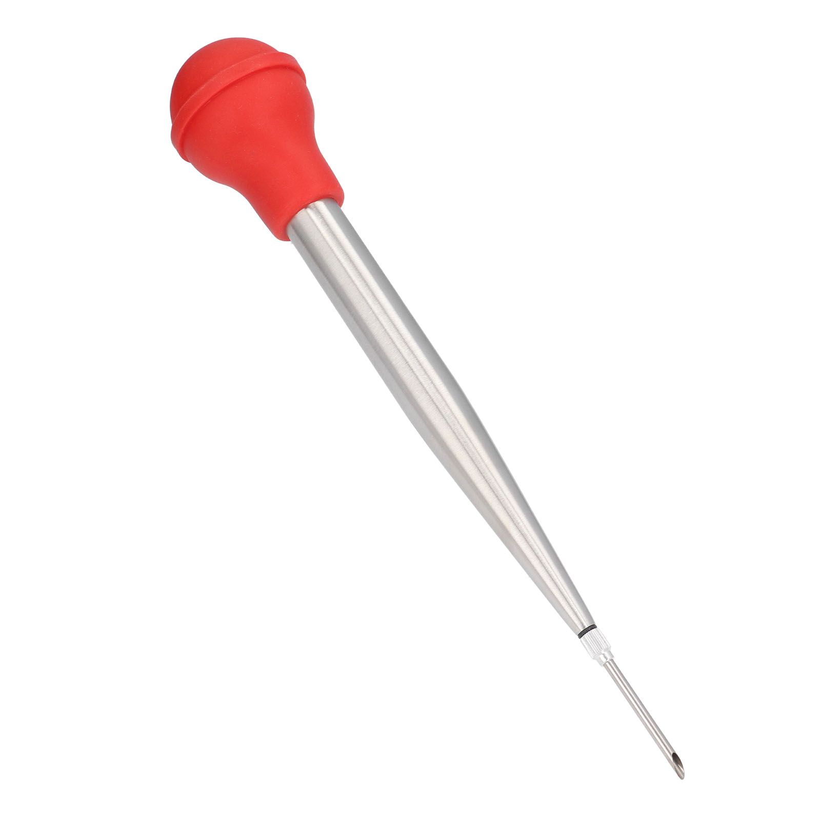 Turkey Injector Stainless Steel Thickened Silicone Design Cooking Seasoning Pump with Cleaning Sweep Red - Image 5