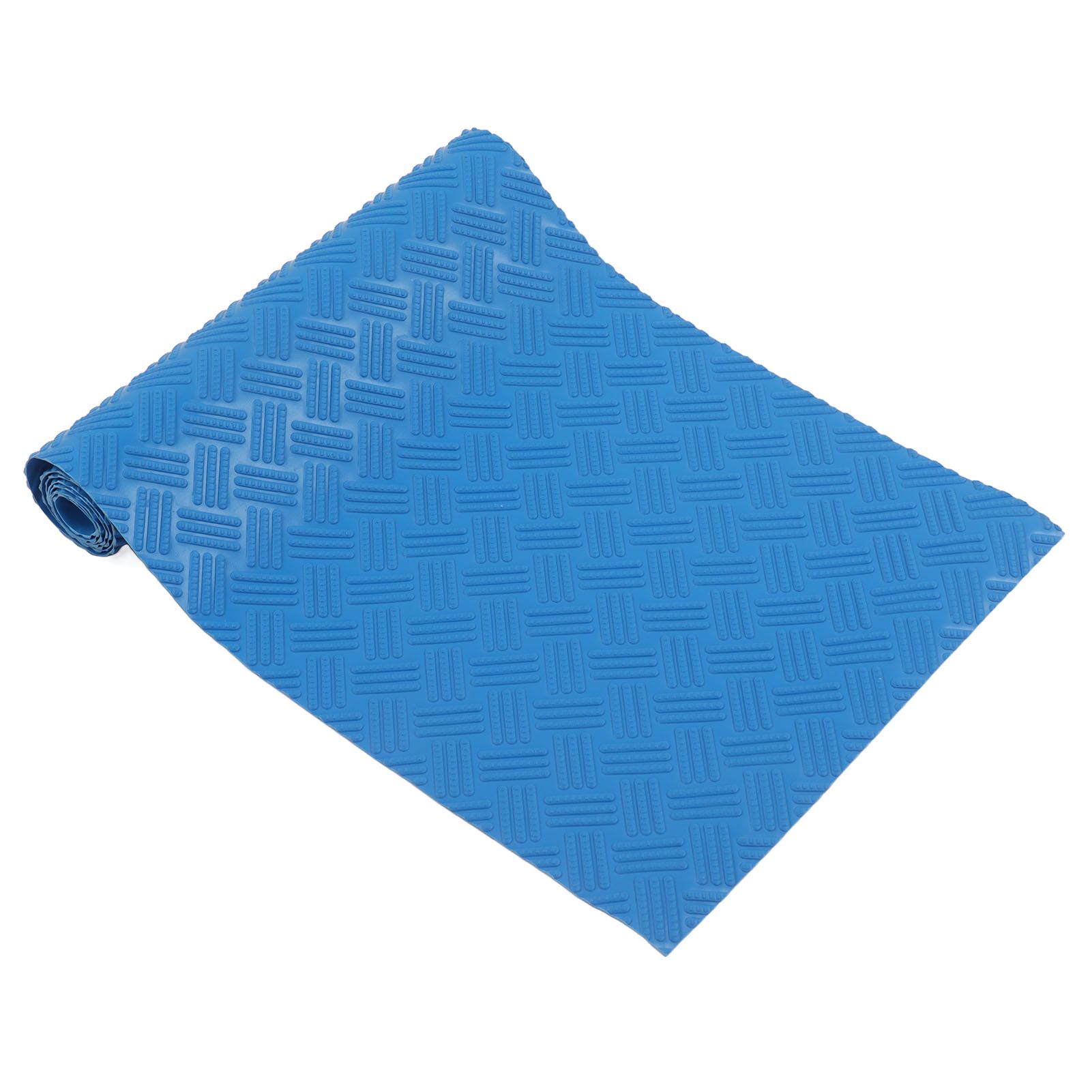 Swimming Pool Protective Ladder Mat Non Slip Replacement Ladder Rubber Pad Blue for Pools Wavy Pattern - Image 3