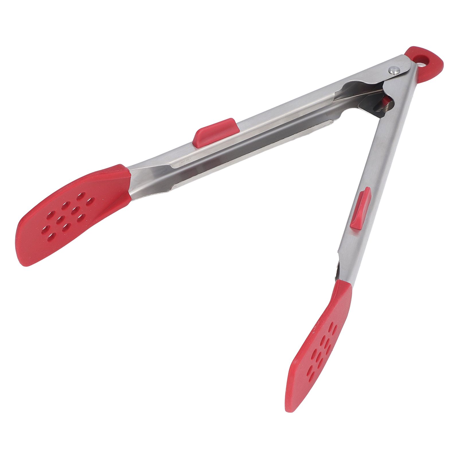 Food Tong Thickened 304 Stainless Steel Anti Slip Corrosion Resistant Barbecue Tongs for Restaurant Kitchen Baking Red - Image 2