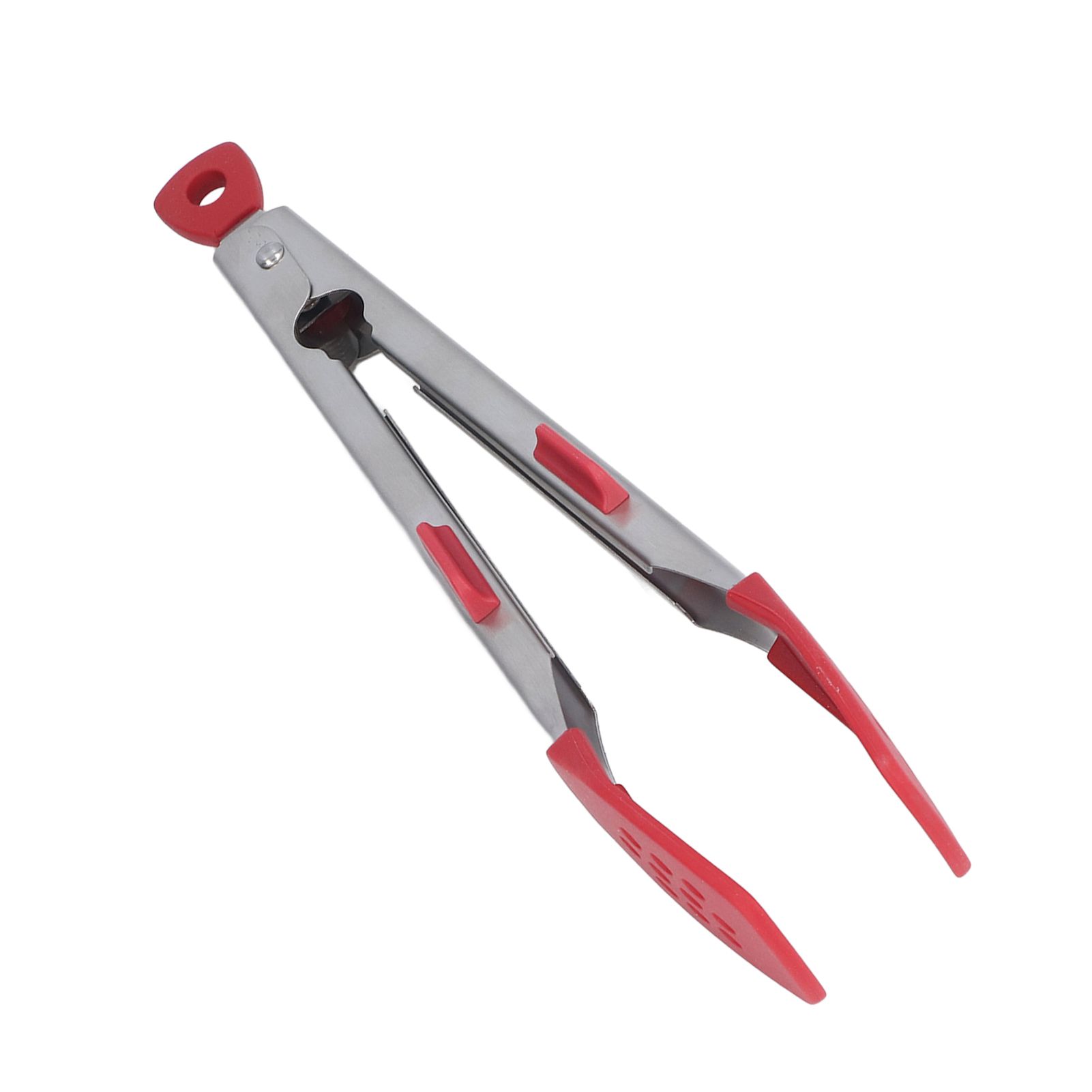 Food Tong Thickened 304 Stainless Steel Anti Slip Corrosion Resistant Barbecue Tongs for Restaurant Kitchen Baking Red - Image 8