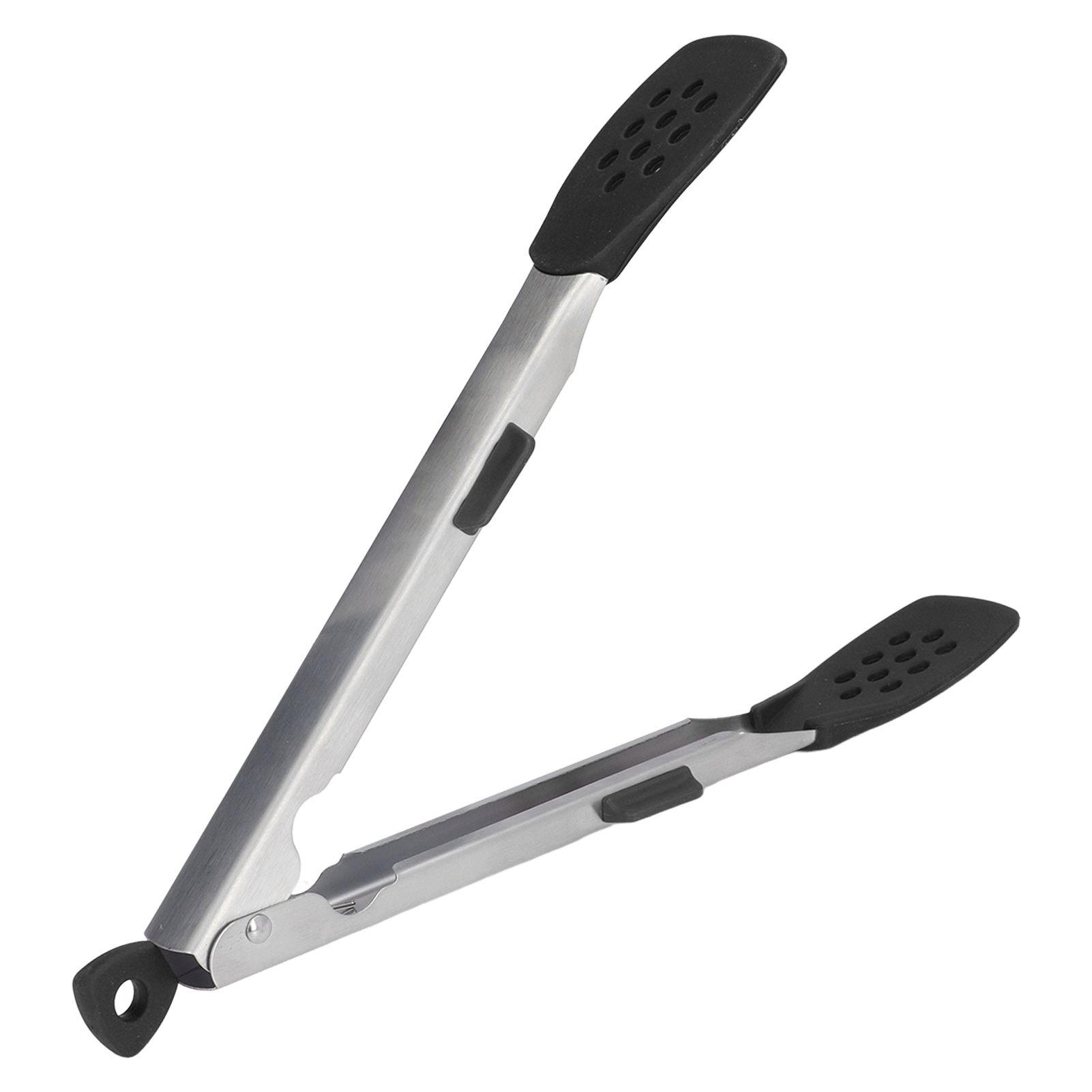 Food Tong Thickened 304 Stainless Steel Anti Slip Corrosion Resistant Barbecue Tongs for Restaurant Kitchen Baking Black - Image 4
