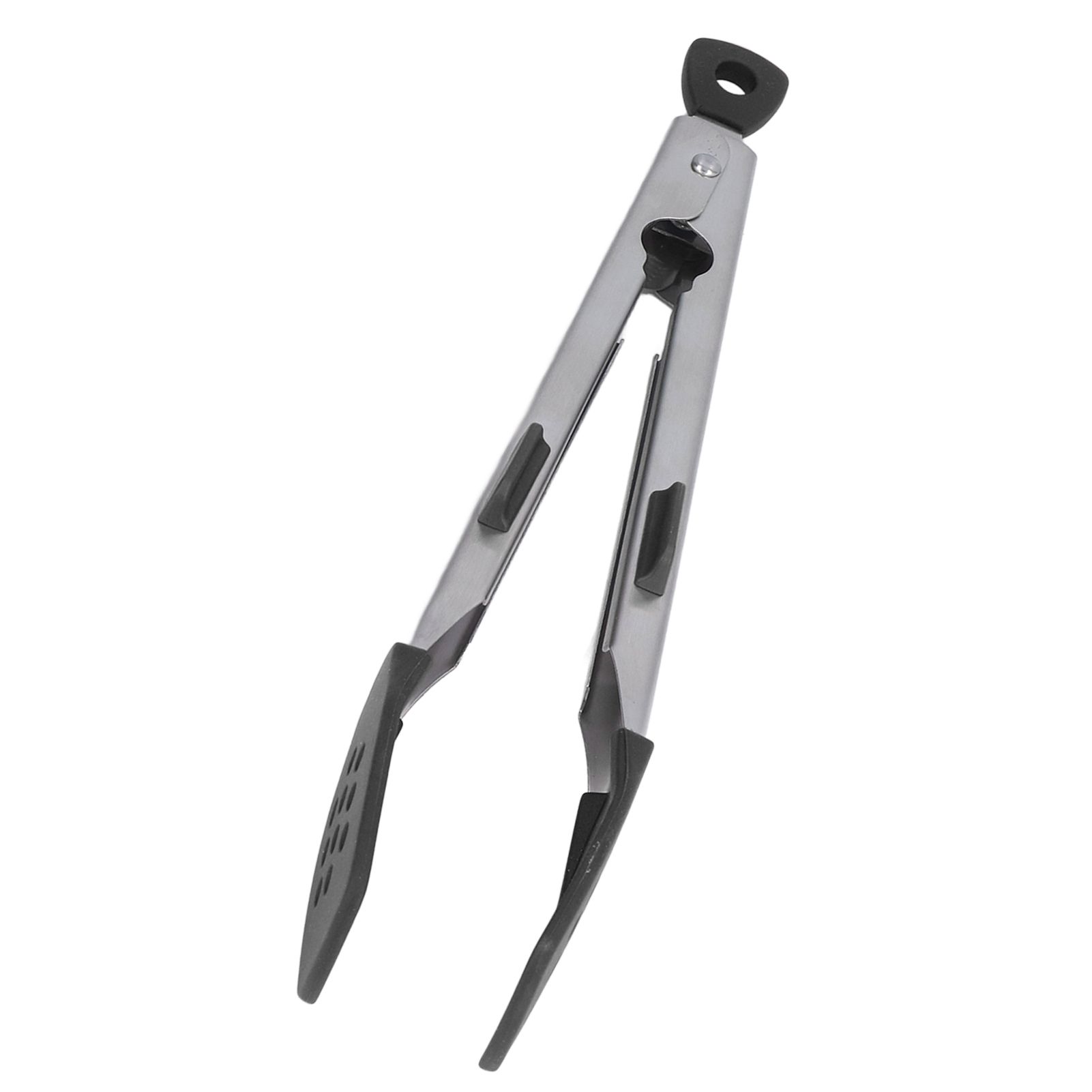 Food Tong Thickened 304 Stainless Steel Anti Slip Corrosion Resistant Barbecue Tongs for Restaurant Kitchen Baking Black - Image 5