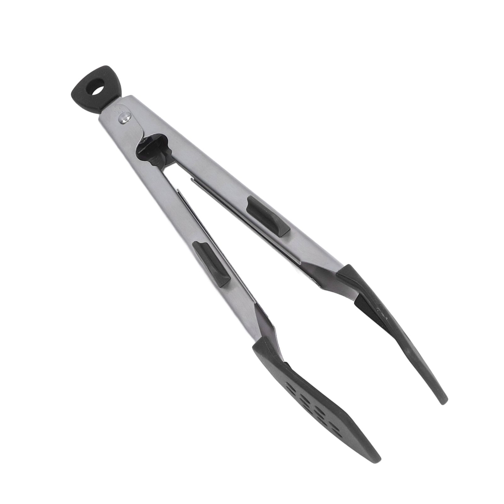 Food Tong Thickened 304 Stainless Steel Anti Slip Corrosion Resistant Barbecue Tongs for Restaurant Kitchen Baking Black - Image 6
