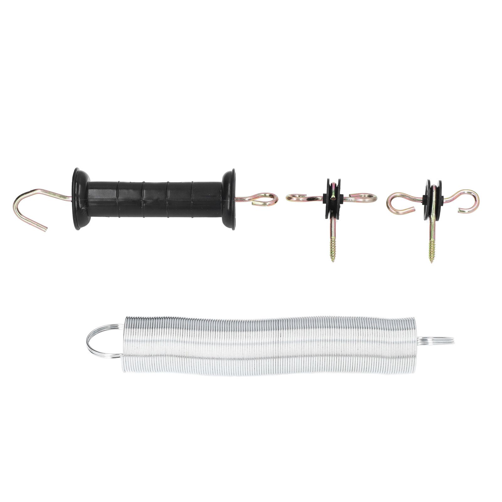 Electric Fence Gate Kit PP Iron 5 Meters Animal Spring Door Accessory with Handle Insulated Nail for Livestock - Image 1