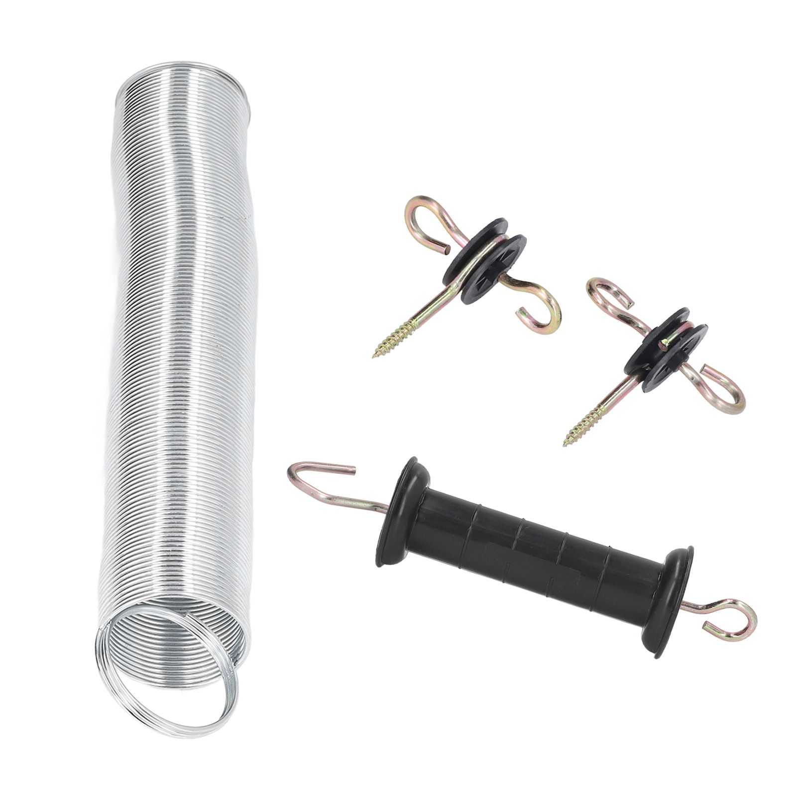 Electric Fence Gate Kit PP Iron 5 Meters Animal Spring Door Accessory with Handle Insulated Nail for Livestock - Image 6