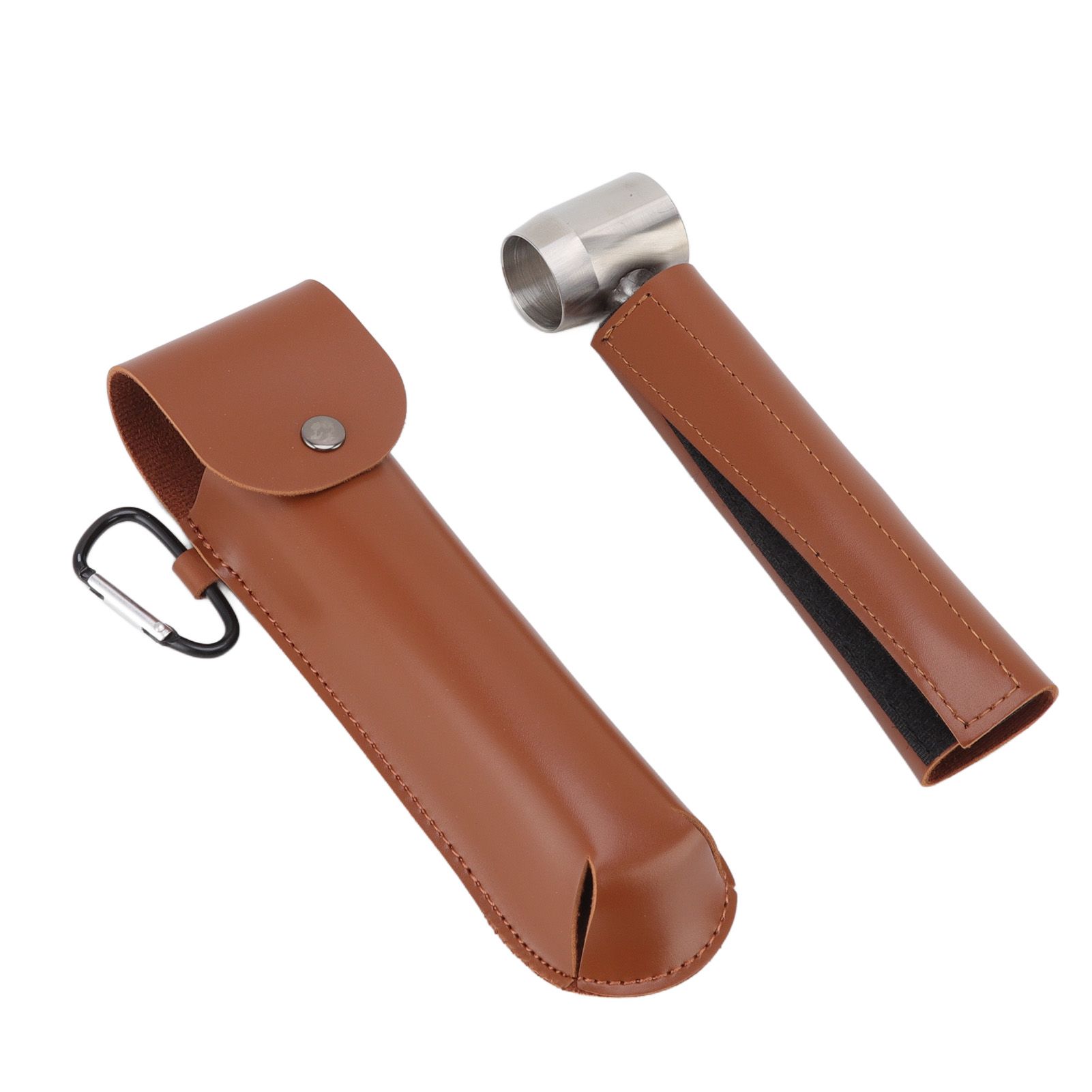 Manual Wood Auger Wrench Hand Survival Auger Wrench Multifunctional Woodworking Punch Tools Brown PU Leather Case - Image 2
