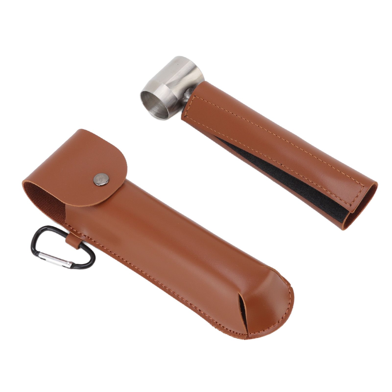 Manual Wood Auger Wrench Hand Survival Auger Wrench Multifunctional Woodworking Punch Tools Brown PU Leather Case - Image 7