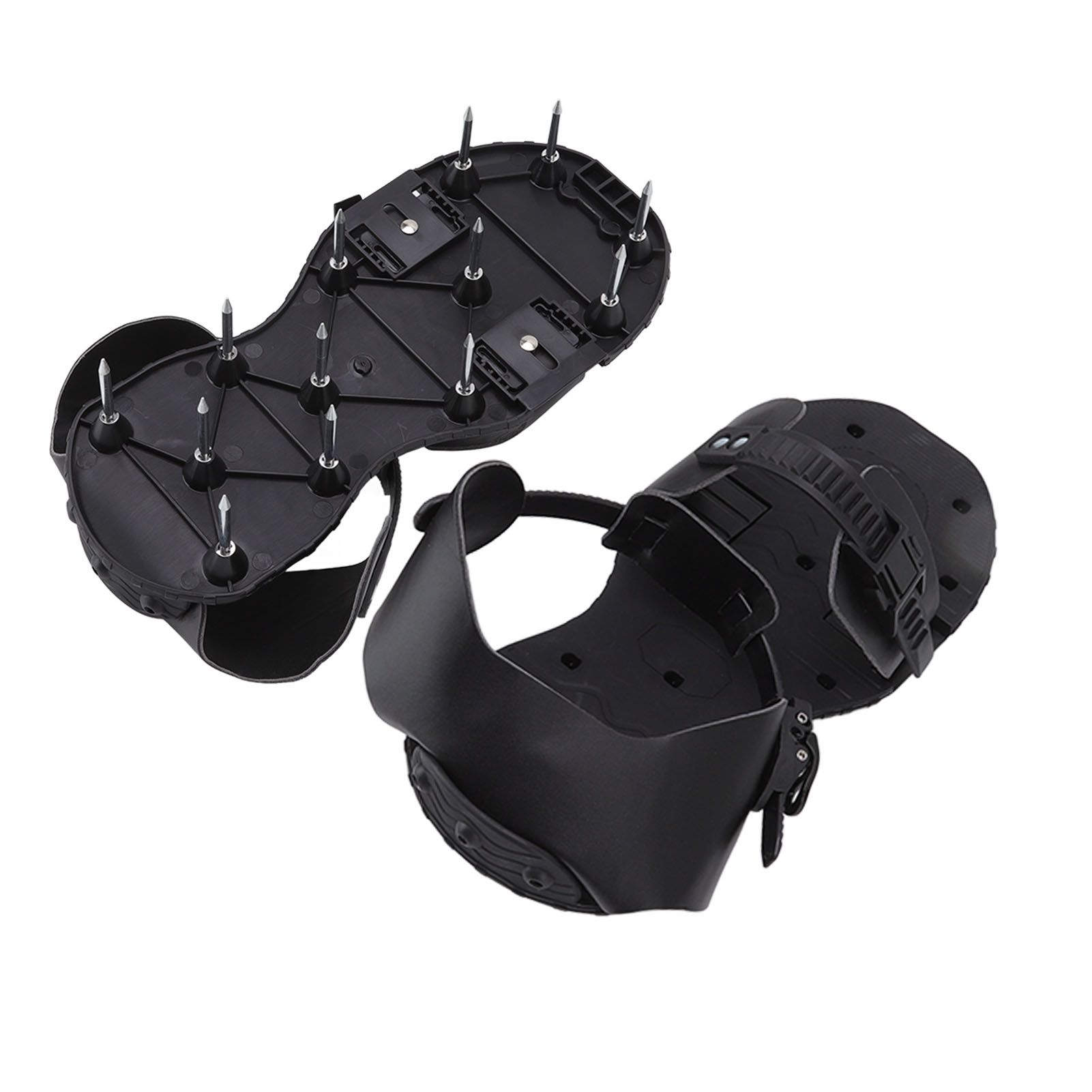 1 Pair Spike Sandals PU Lawn Aerator Shoes Grass Aerator Tool for Yard Garden Plants Health Black - Image 6