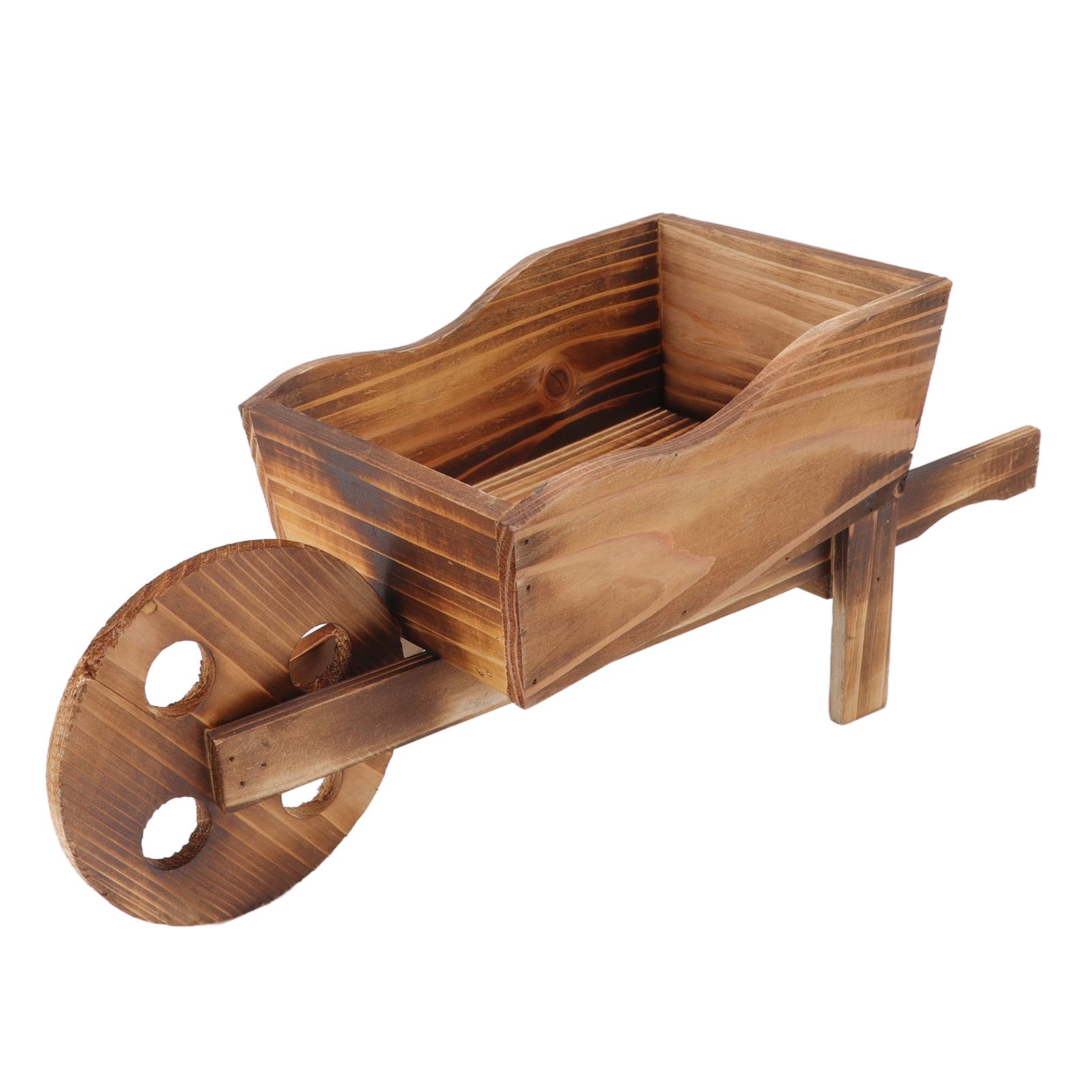 Flower Pot Wooden Cart Innovative Succulent Wheelbarrow Flower Pot for Courtyard Home Decoration - Image 1