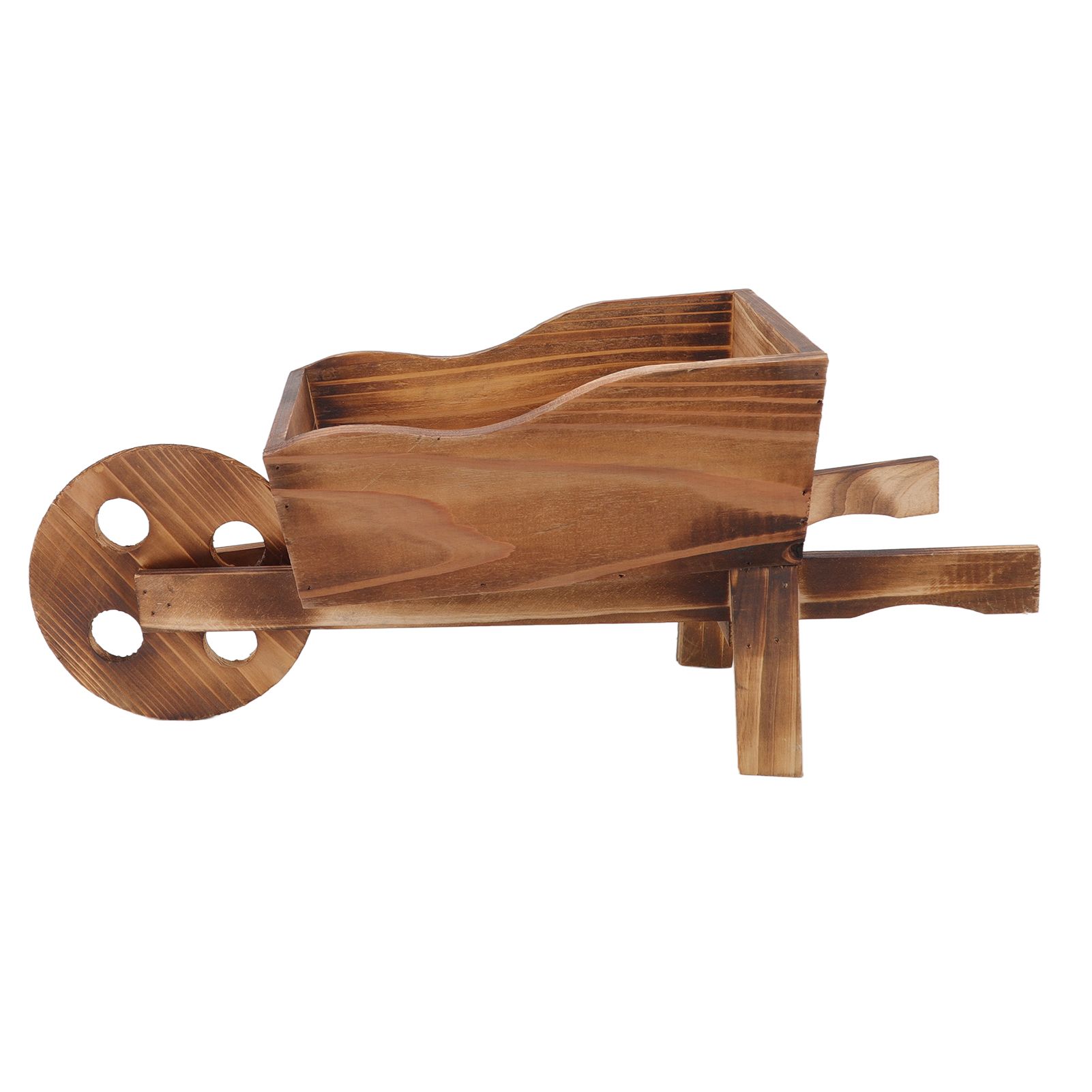 Flower Pot Wooden Cart Innovative Succulent Wheelbarrow Flower Pot for Courtyard Home Decoration - Image 2