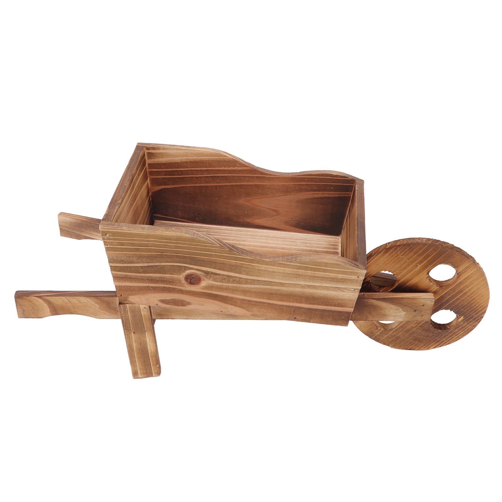 Flower Pot Wooden Cart Innovative Succulent Wheelbarrow Flower Pot for Courtyard Home Decoration - Image 3