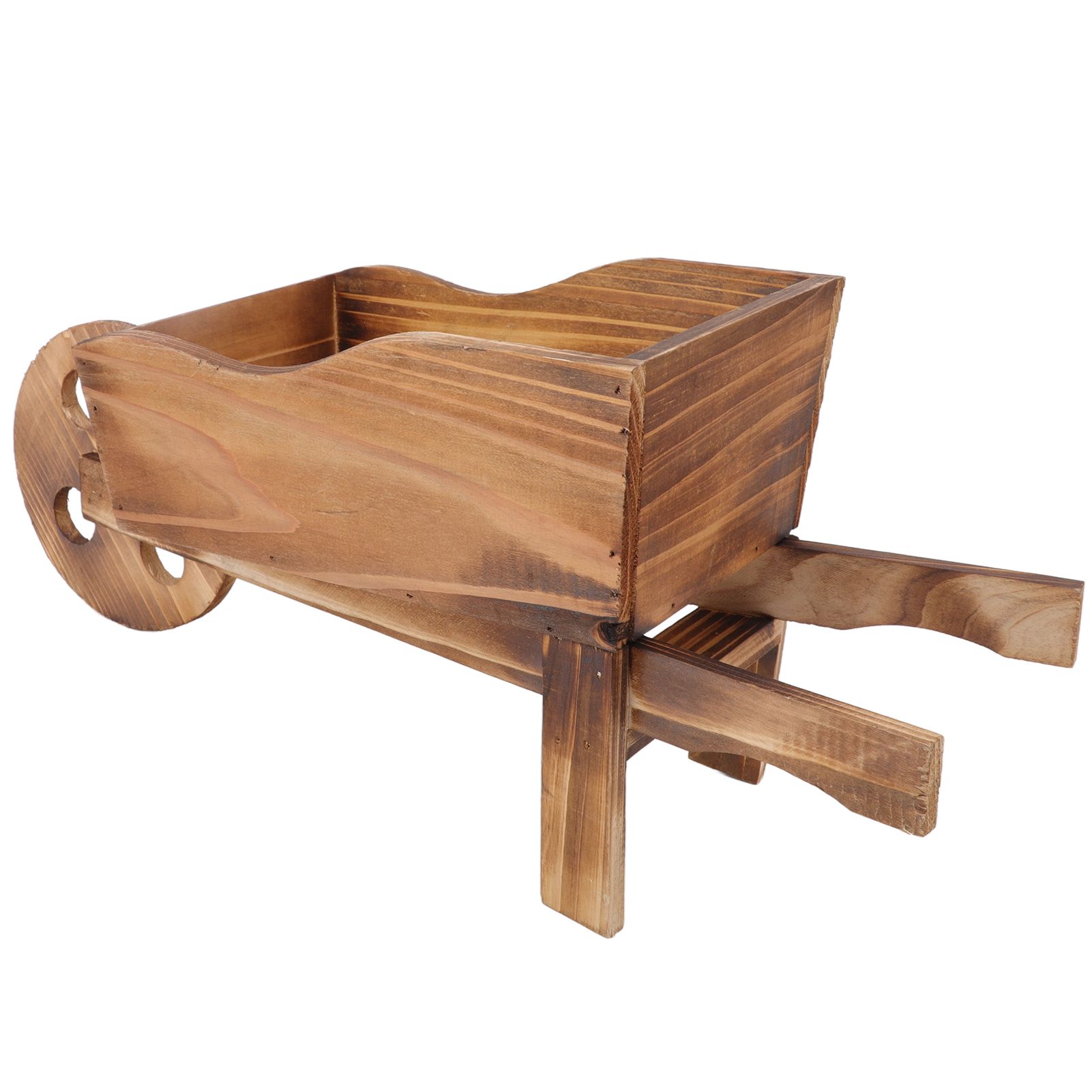 Flower Pot Wooden Cart Innovative Succulent Wheelbarrow Flower Pot for Courtyard Home Decoration - Image 4