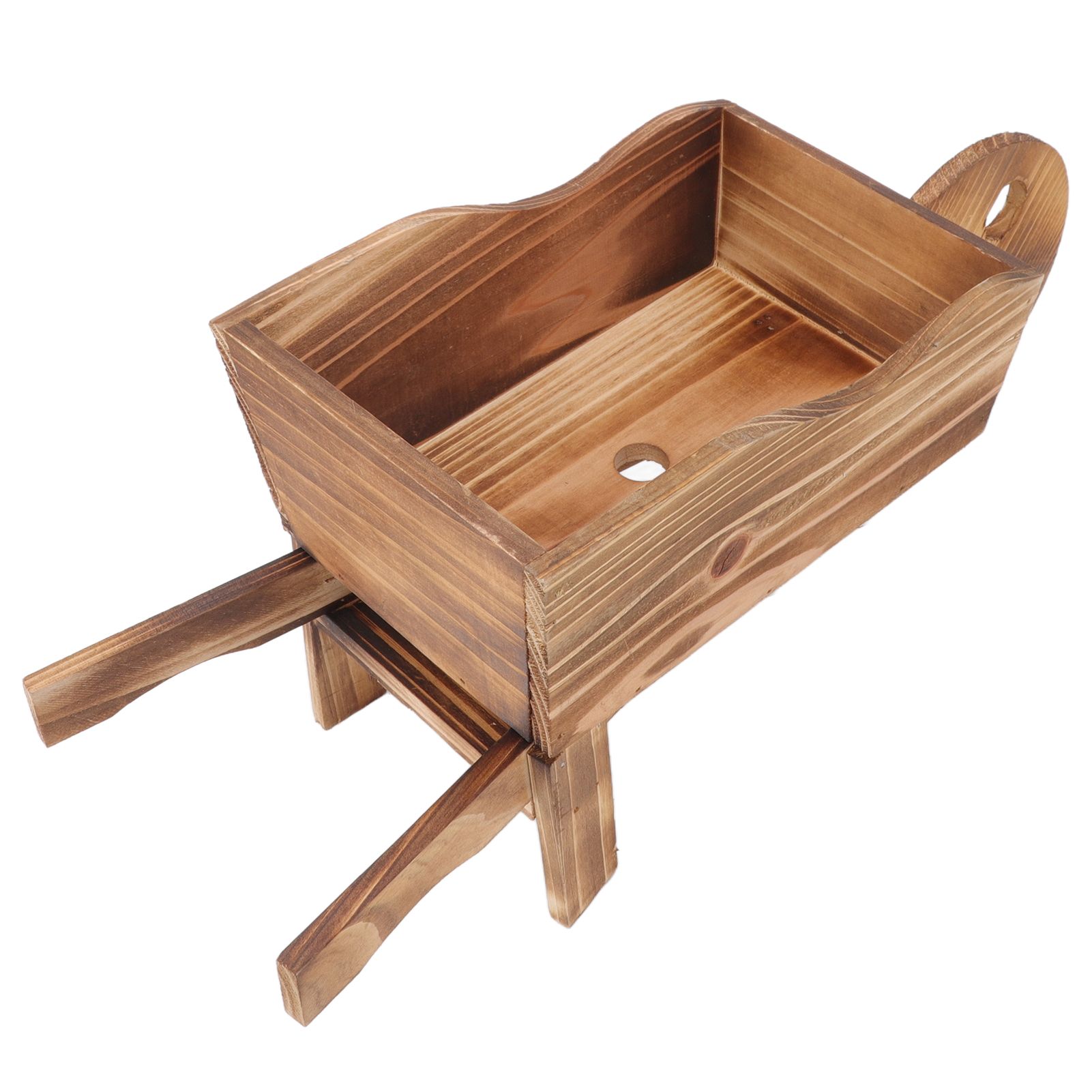 Flower Pot Wooden Cart Innovative Succulent Wheelbarrow Flower Pot for Courtyard Home Decoration - Image 5