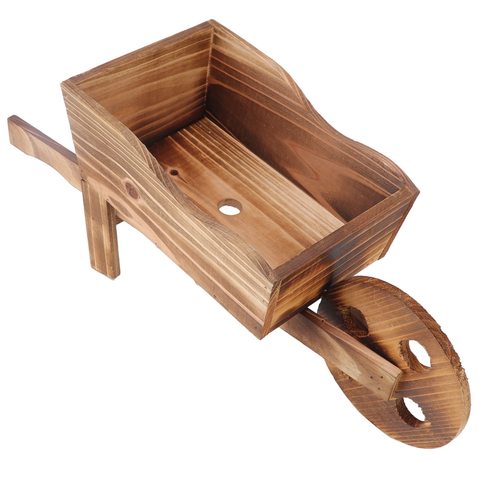 Flower Pot Wooden Cart Innovative Succulent Wheelbarrow Flower Pot for Courtyard Home Decoration - Image 6