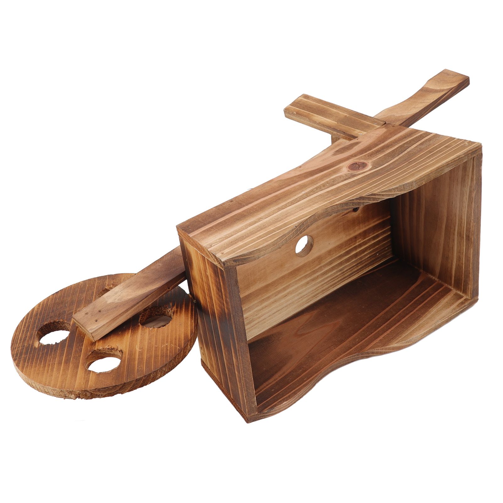 Flower Pot Wooden Cart Innovative Succulent Wheelbarrow Flower Pot for Courtyard Home Decoration - Image 7