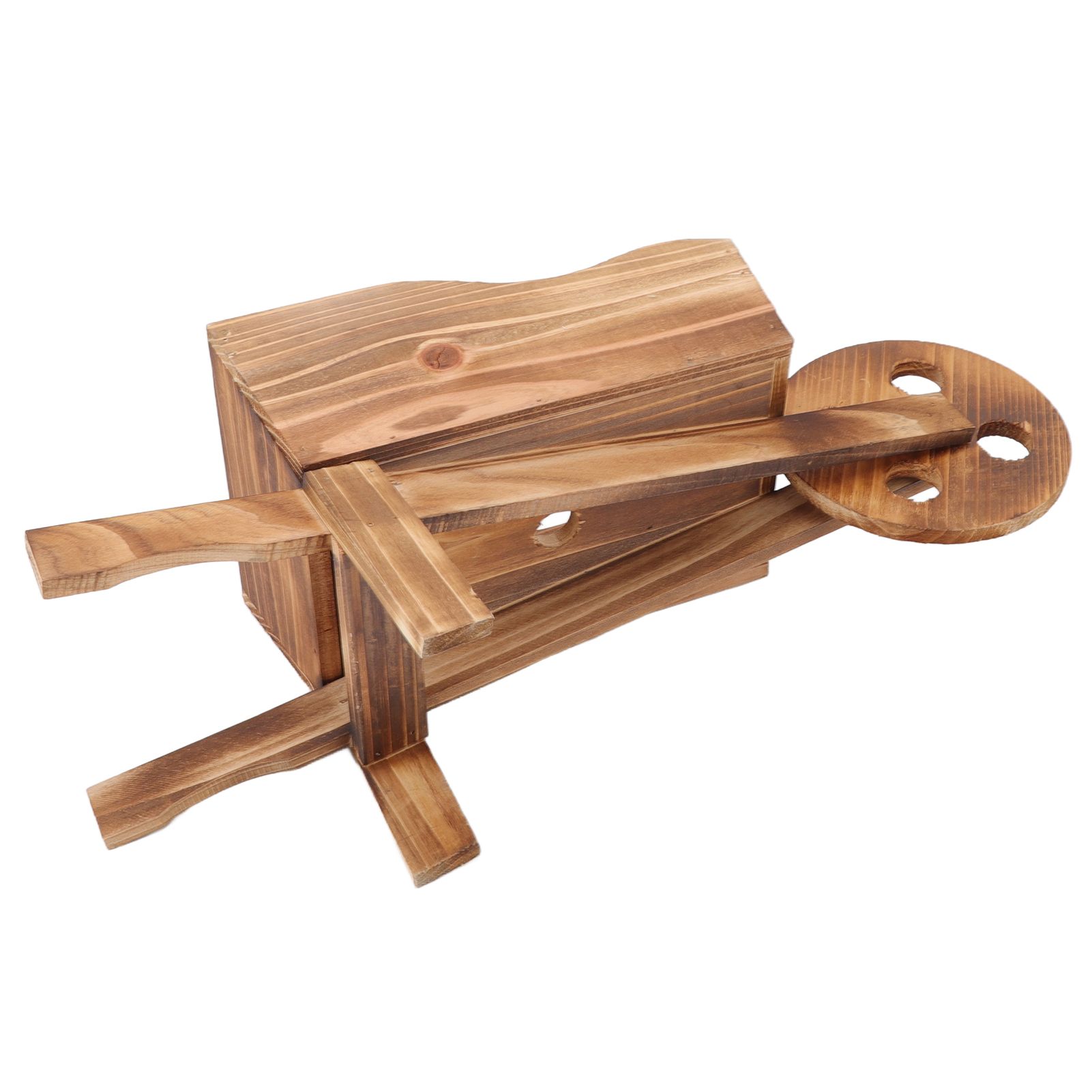 Flower Pot Wooden Cart Innovative Succulent Wheelbarrow Flower Pot for Courtyard Home Decoration - Image 8