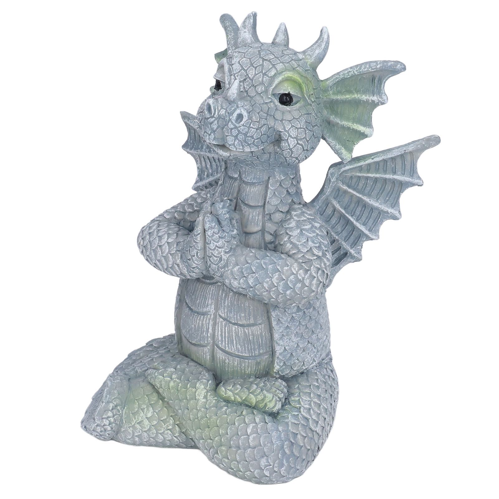 Small Dinosaur Sculpture Resin Meditated Statue Home Ornament for Garden Tree Courtyard Backyard - Image 2