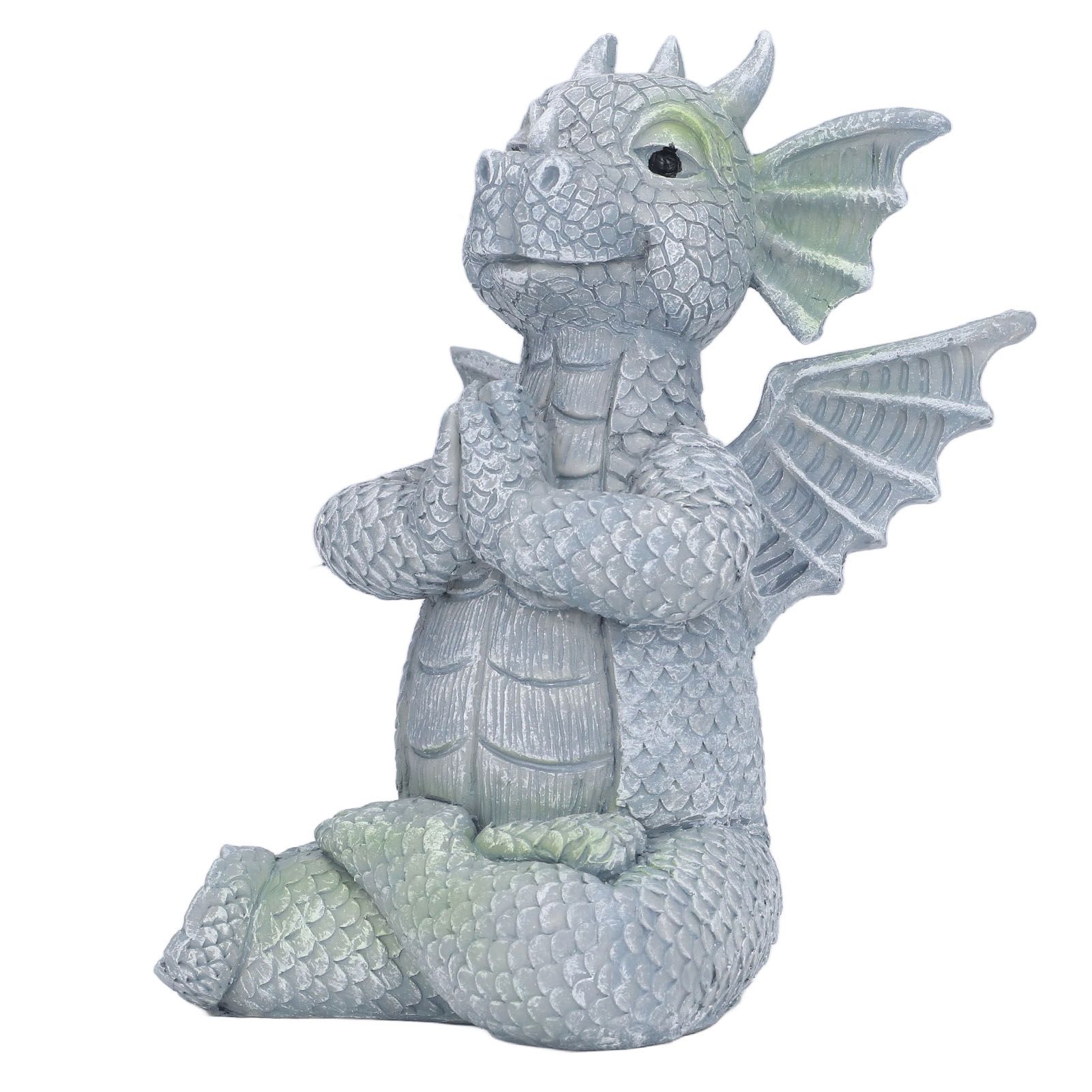 Small Dinosaur Sculpture Resin Meditated Statue Home Ornament for Garden Tree Courtyard Backyard - Image 4