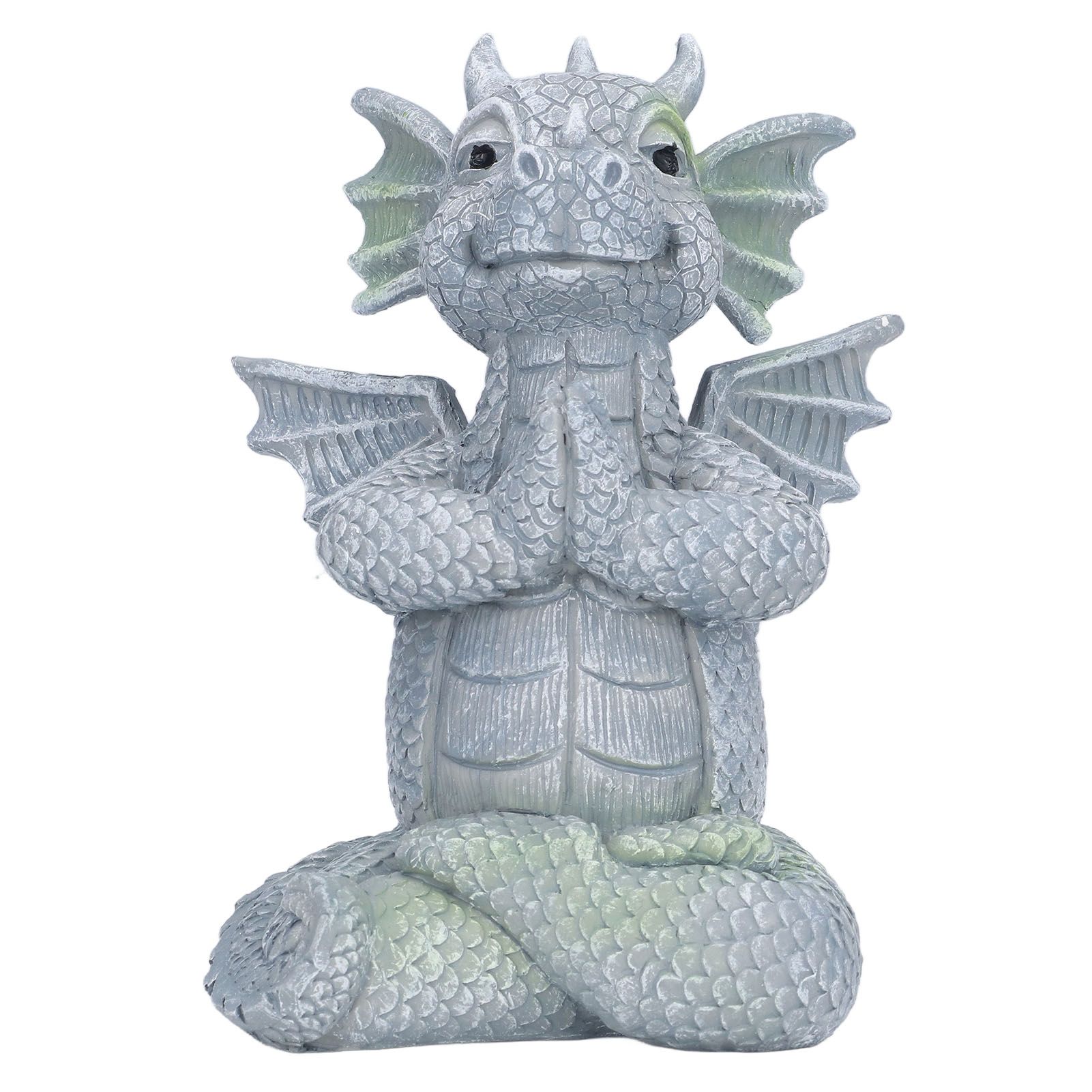 Small Dinosaur Sculpture Resin Meditated Statue Home Ornament for Garden Tree Courtyard Backyard - Image 5