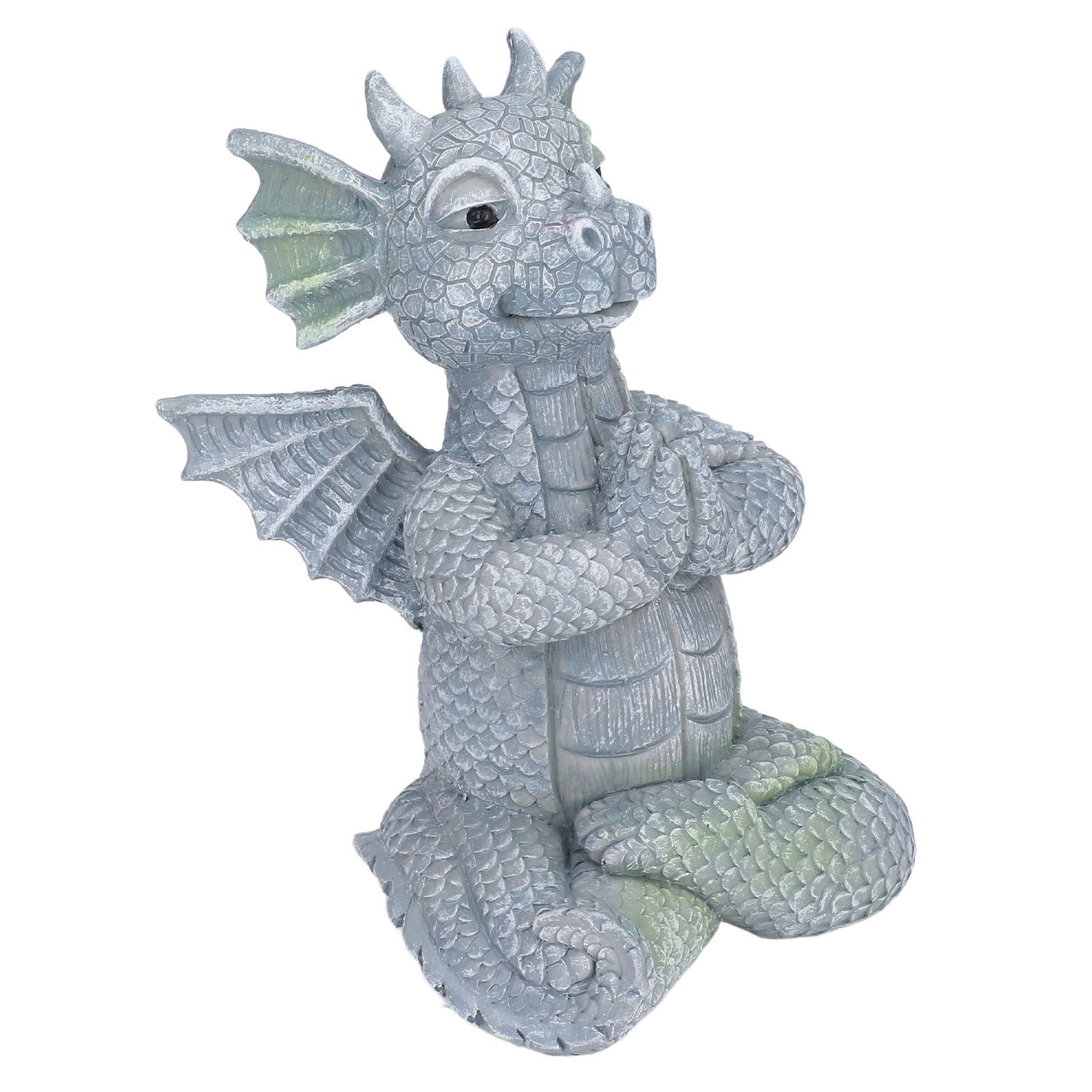 Small Dinosaur Sculpture Resin Meditated Statue Home Ornament for Garden Tree Courtyard Backyard - Image 6