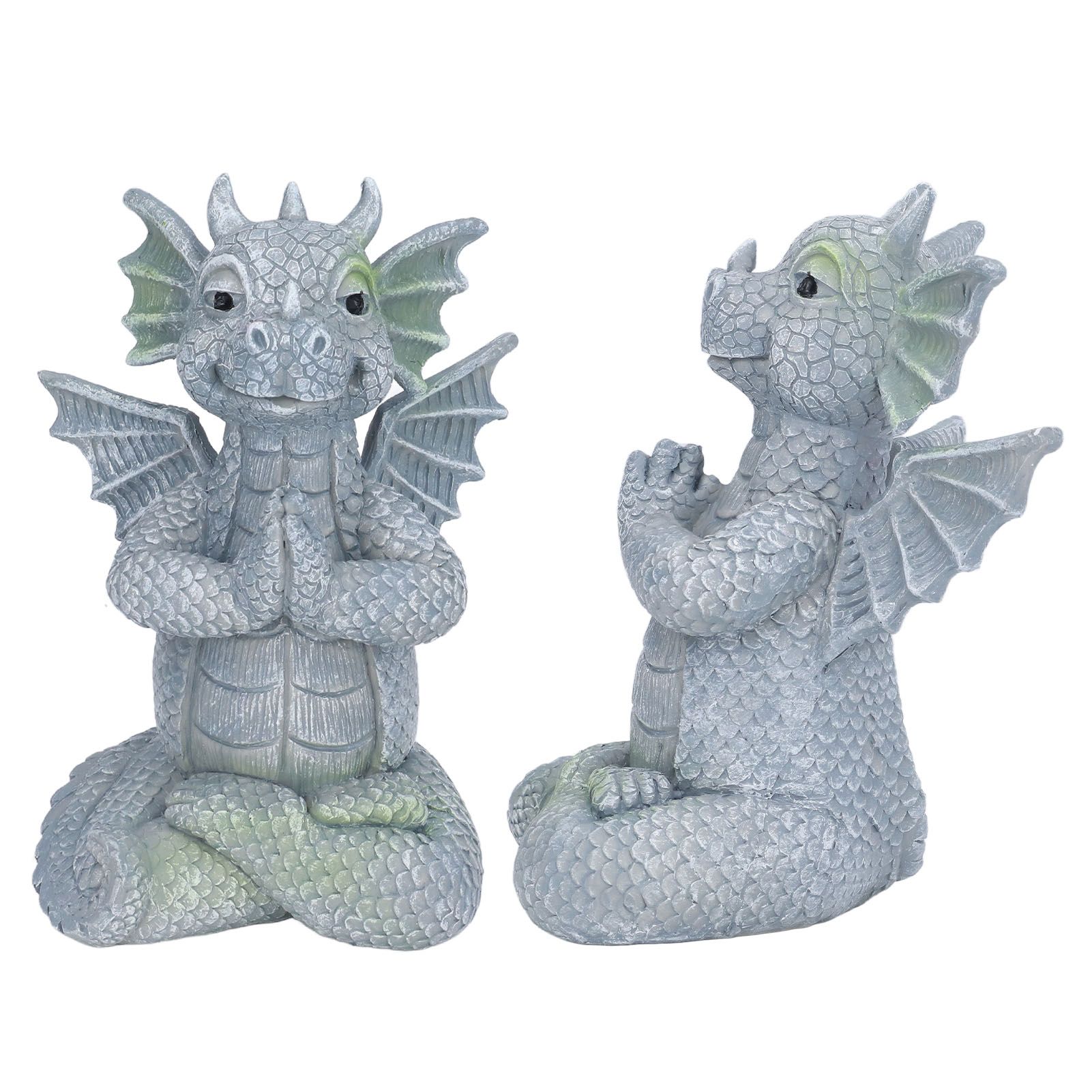 Small Dinosaur Sculpture Resin Meditated Statue Home Ornament for Garden Tree Courtyard Backyard - Image 7