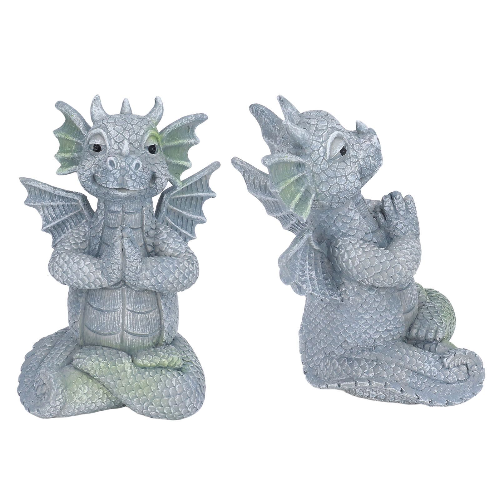 Small Dinosaur Sculpture Resin Meditated Statue Home Ornament for Garden Tree Courtyard Backyard - Image 8