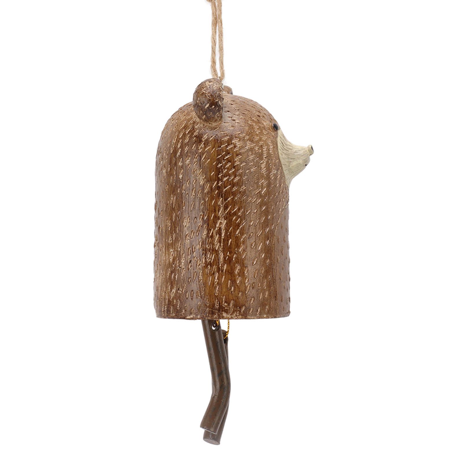 Rustic Hanging Animal Wind Chimes Resin Hand Made Natural Garden Decoration for Gardens Backyards Trees Yards C Raccoon - Image 7