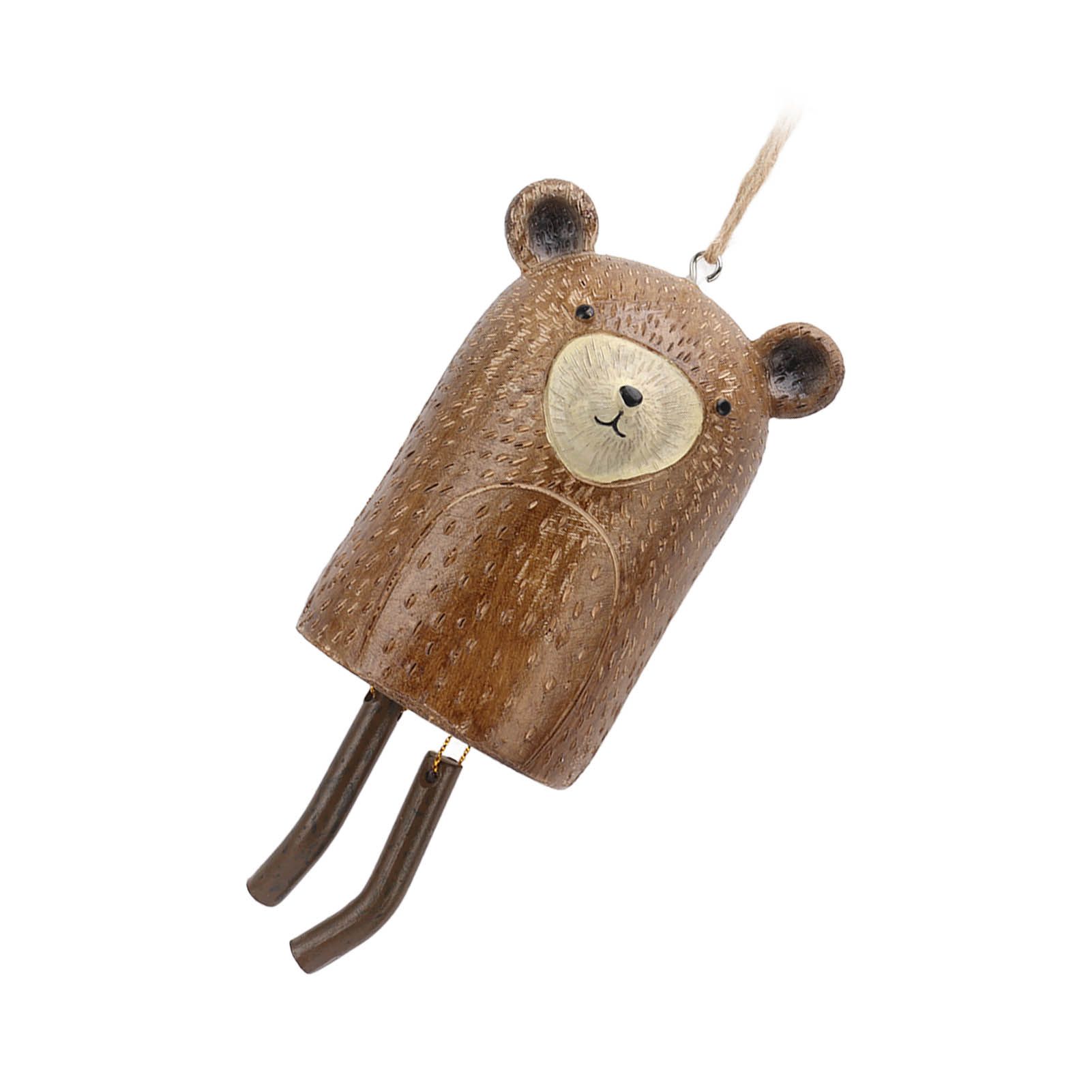 Rustic Hanging Animal Wind Chimes Resin Hand Made Natural Garden Decoration for Gardens Backyards Trees Yards C Raccoon - Image 8