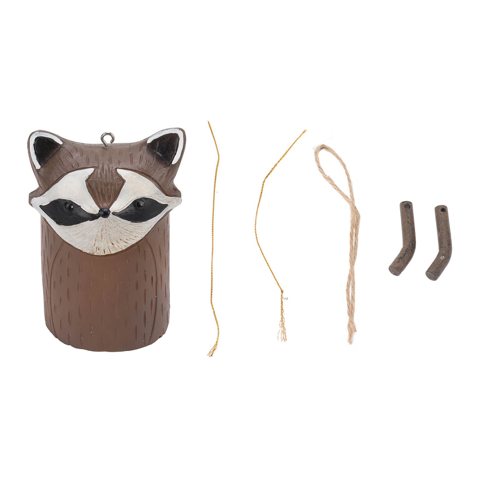 Rustic Hanging Animal Wind Chimes Resin Hand Made Natural Garden Decoration for Gardens Backyards Trees Yards D Red Panda - Image 1