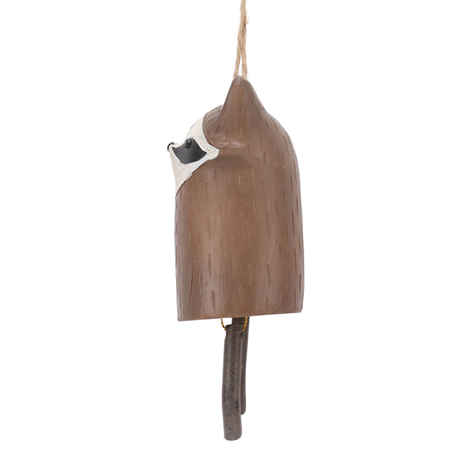 Rustic Hanging Animal Wind Chimes Resin Hand Made Natural Garden Decoration for Gardens Backyards Trees Yards D Red Panda - Image 3