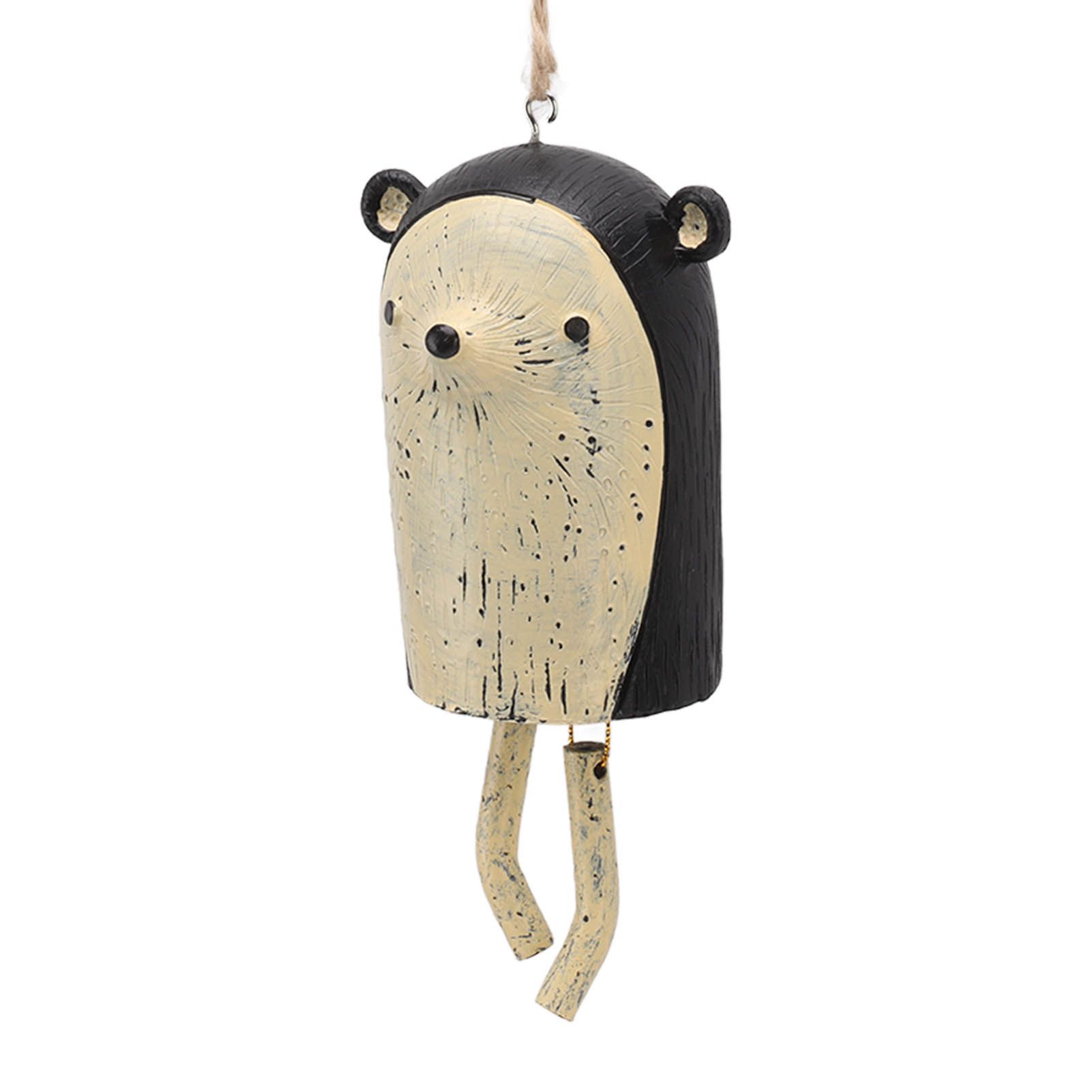 Rustic Hanging Animal Wind Chimes Resin Hand Made Natural Garden Decoration for Gardens Backyards Trees Yards E Hedgehog - Image 7