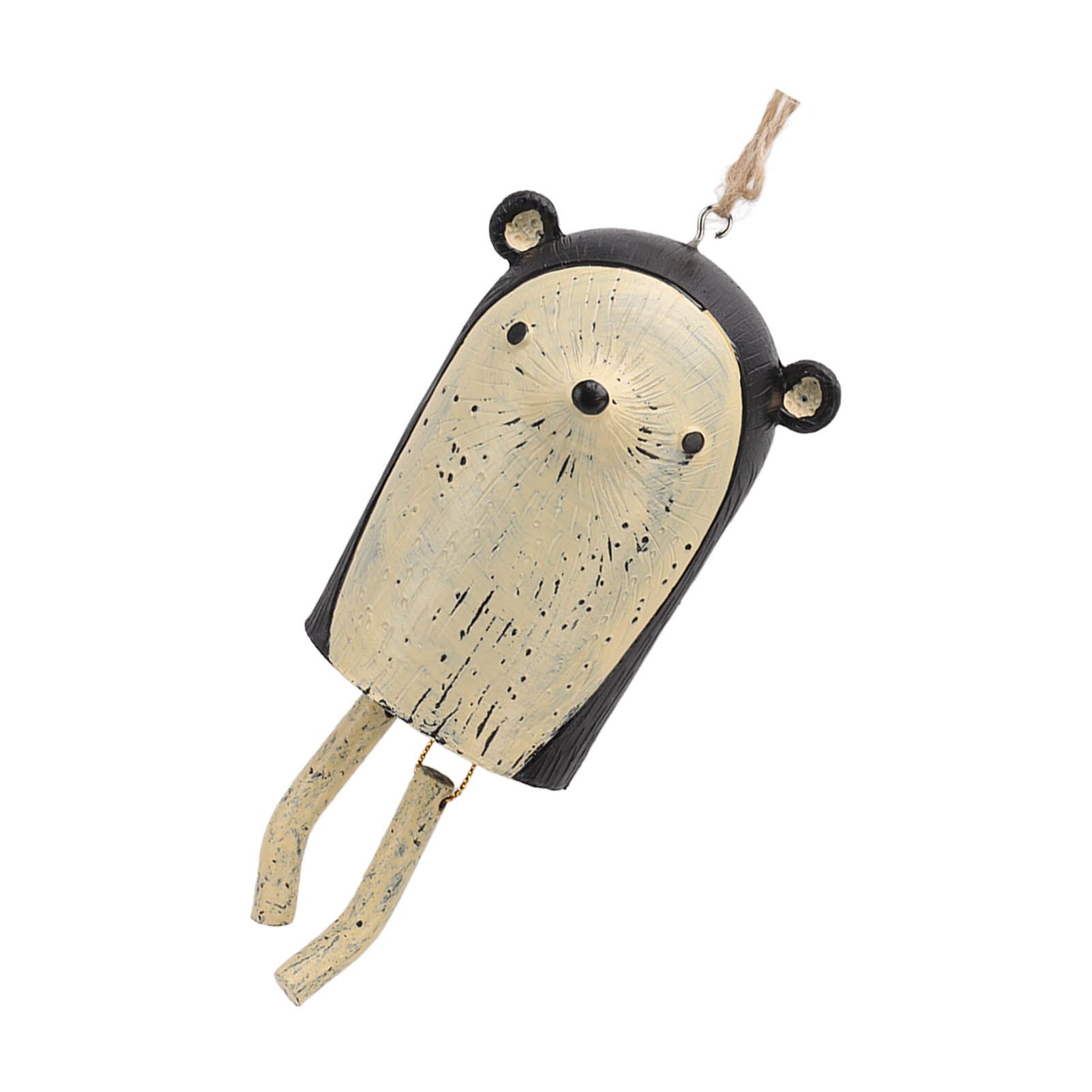 Rustic Hanging Animal Wind Chimes Resin Hand Made Natural Garden Decoration for Gardens Backyards Trees Yards E Hedgehog - Image 8