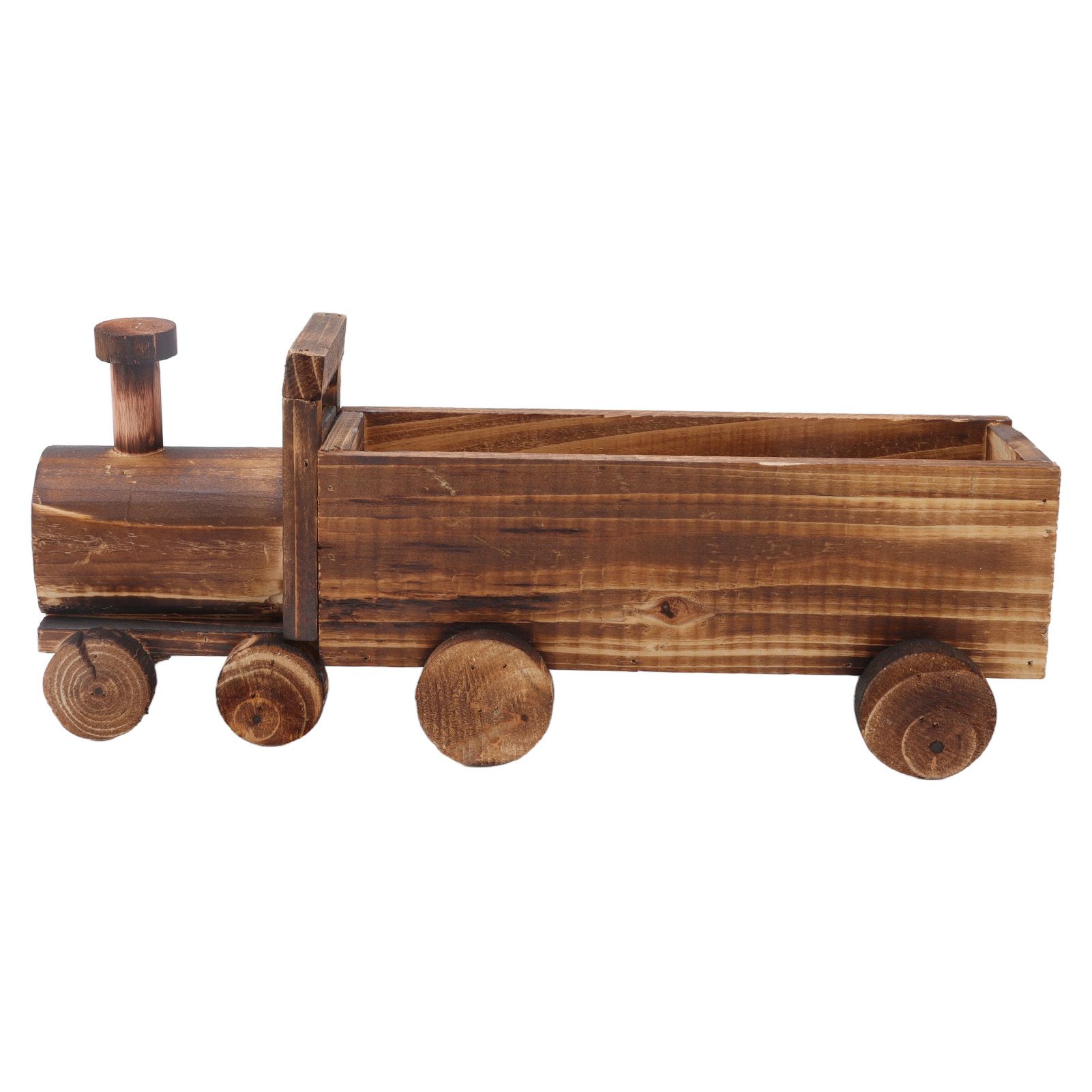 Wooden Flower Pot Cartoon Train Shape Good Ventilation Succulent Flower Pot Decoration for Garden Home Office - Image 1