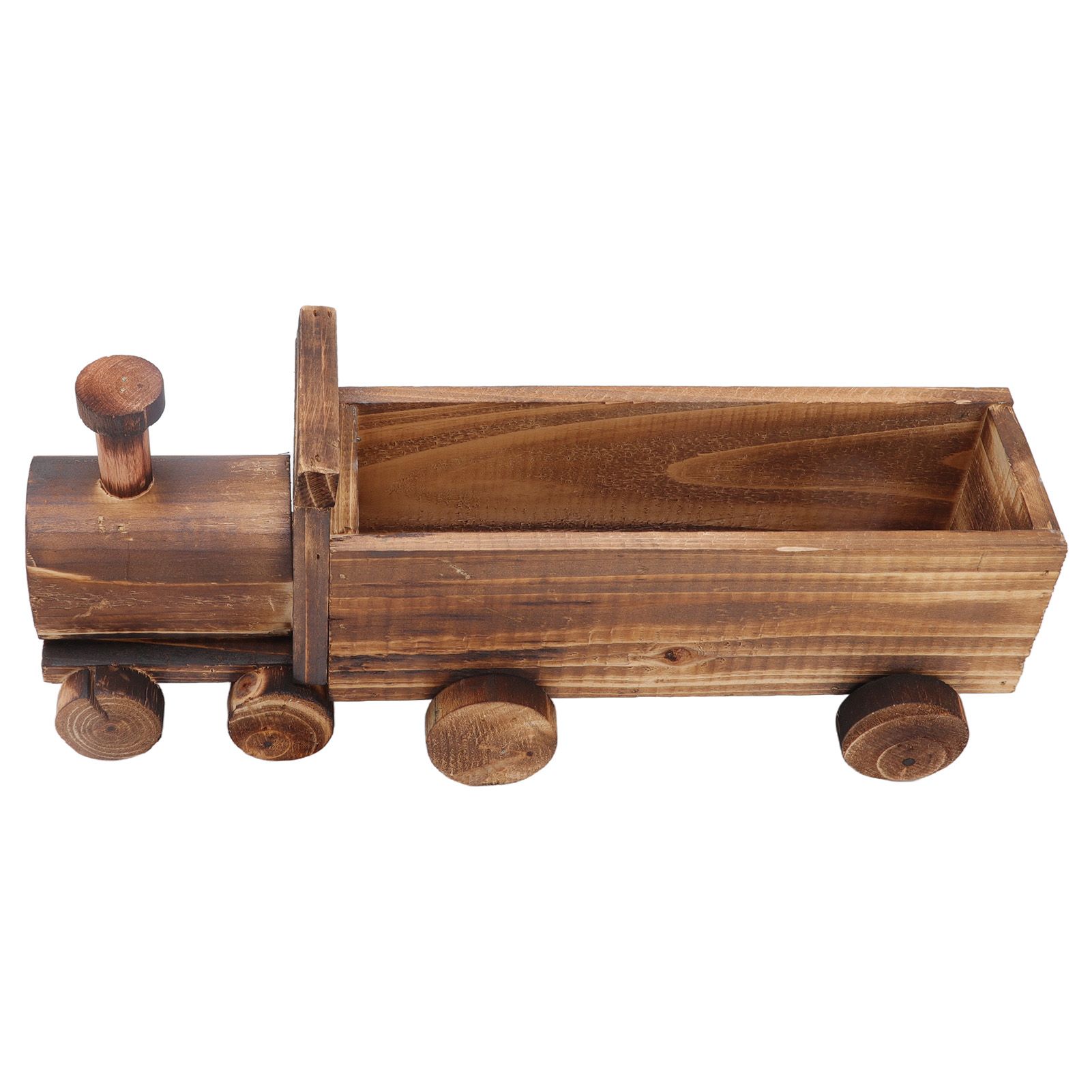 Wooden Flower Pot Cartoon Train Shape Good Ventilation Succulent Flower Pot Decoration for Garden Home Office - Image 7