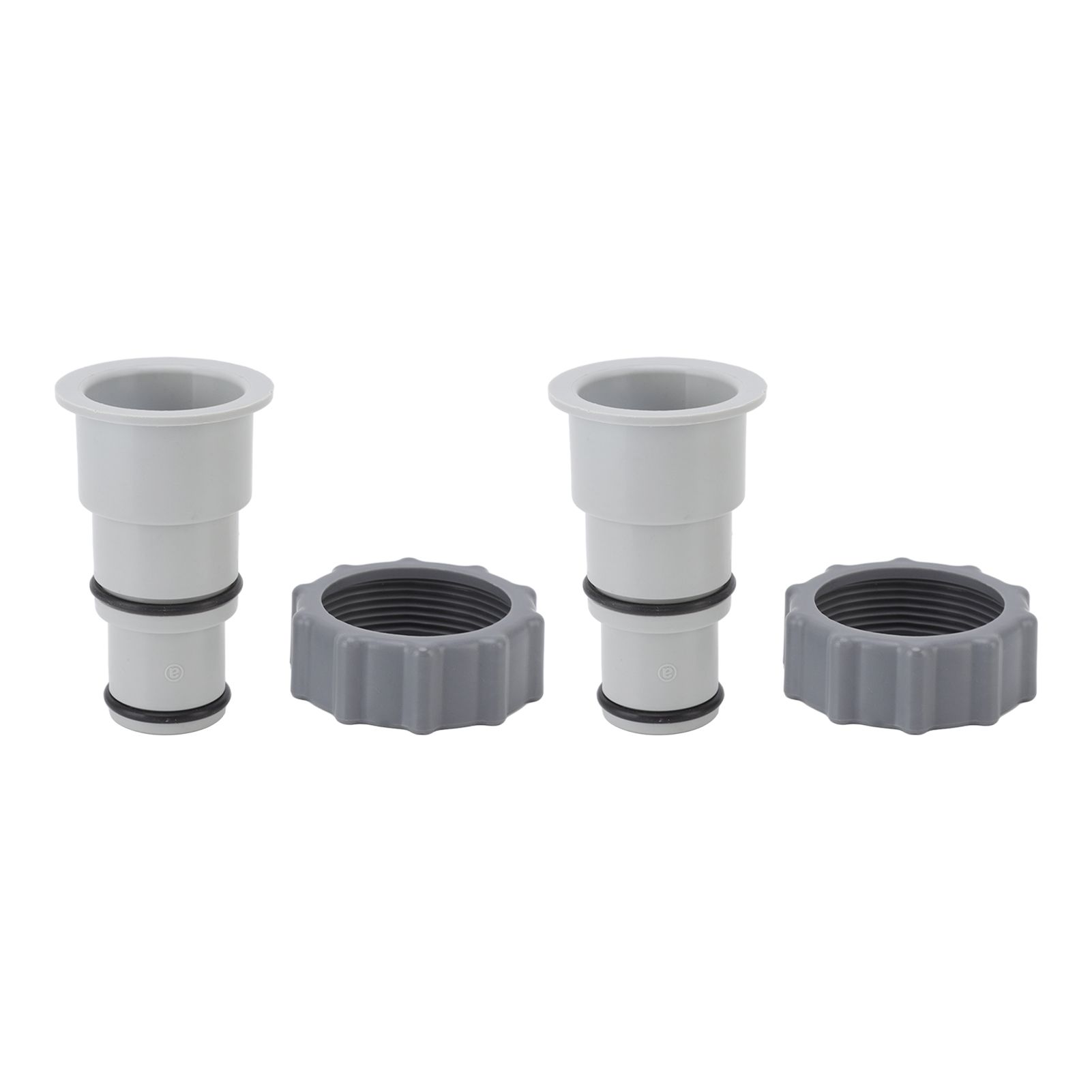 2Pcs Replacement Hose Adapter Plastic Pool Accessories for Threaded Connection Pumps 1.5in 1.25in Hoses - Image 1