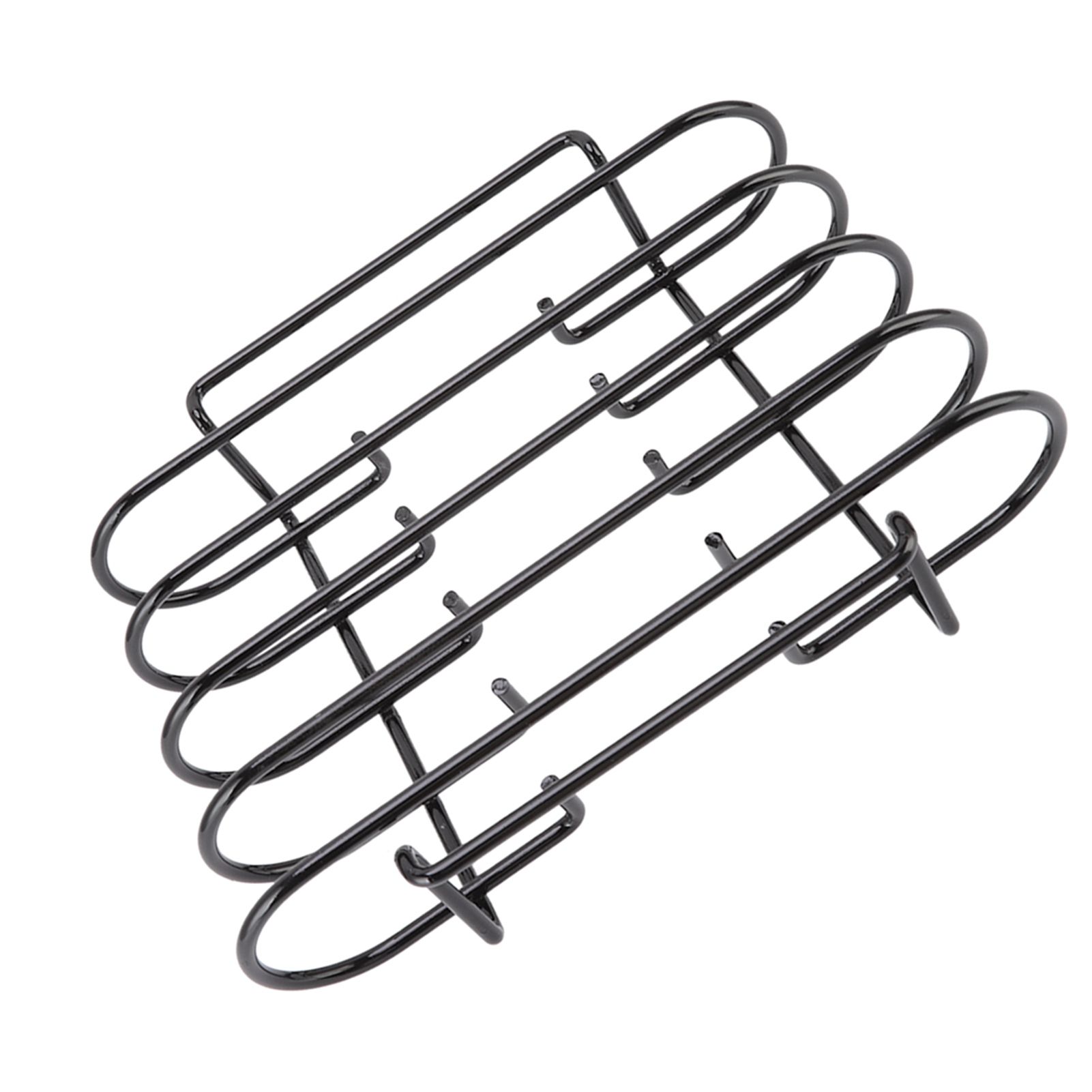 Rib Rack 4 Rows Capacity Compact Portable Iron Material Black Durable Reusable Barbecue Standing Rib Rack for Camping - Image 8