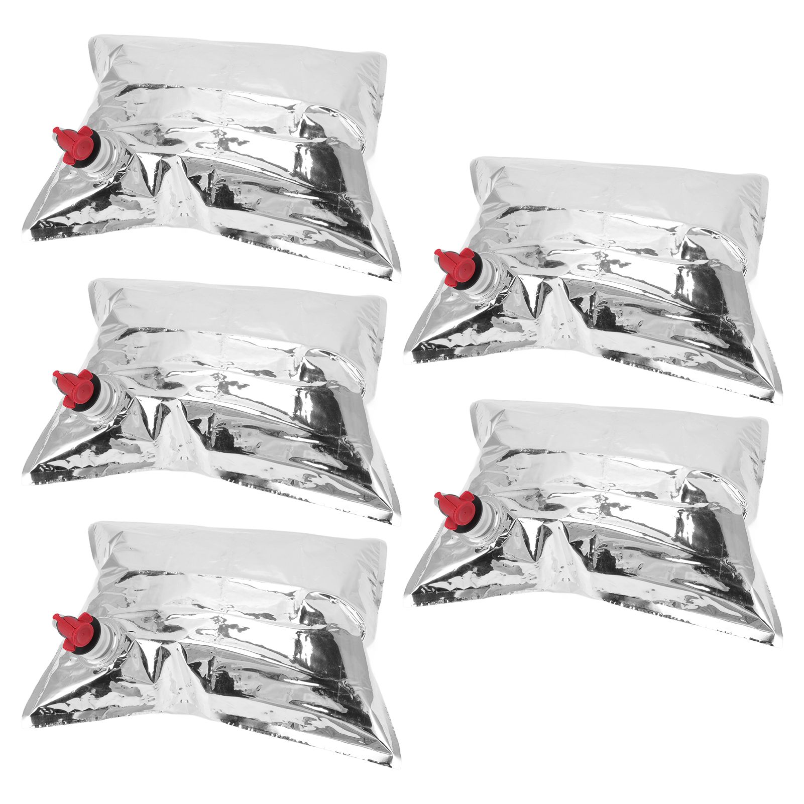 5Pcs Emergency Water Jug Bags with Spigot Foldable Beverage Insulation Drinking Water Storage Bag 5L - Image 2