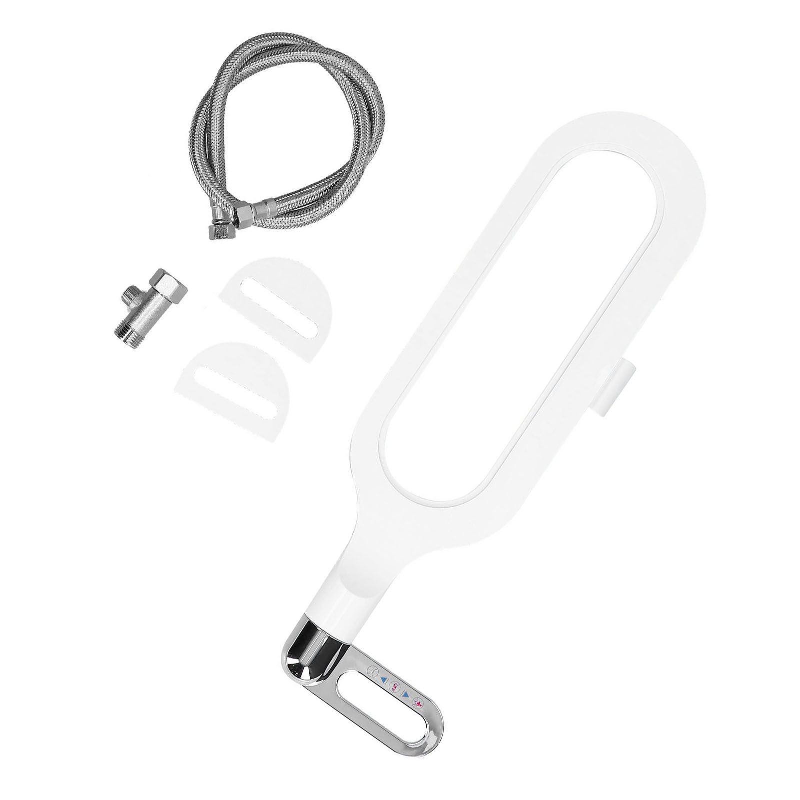 G1/2 Ultra Thin Plastic Toilet Bidet Attachment with Double Nozzles Self Cleaning for Home Bathroom - Image 1