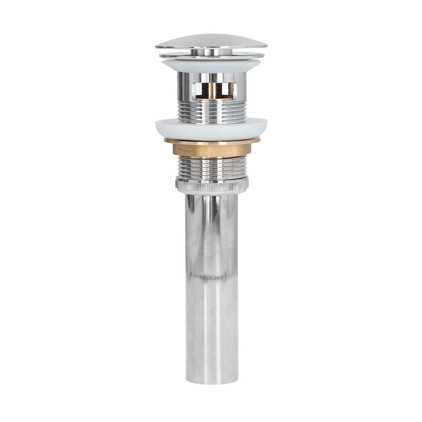 Sink Drain Stopper Copper Stainless Steel Bathroom Wash Basin Sink Drain Part for Home KitchenSilver with Overflow - Image 2