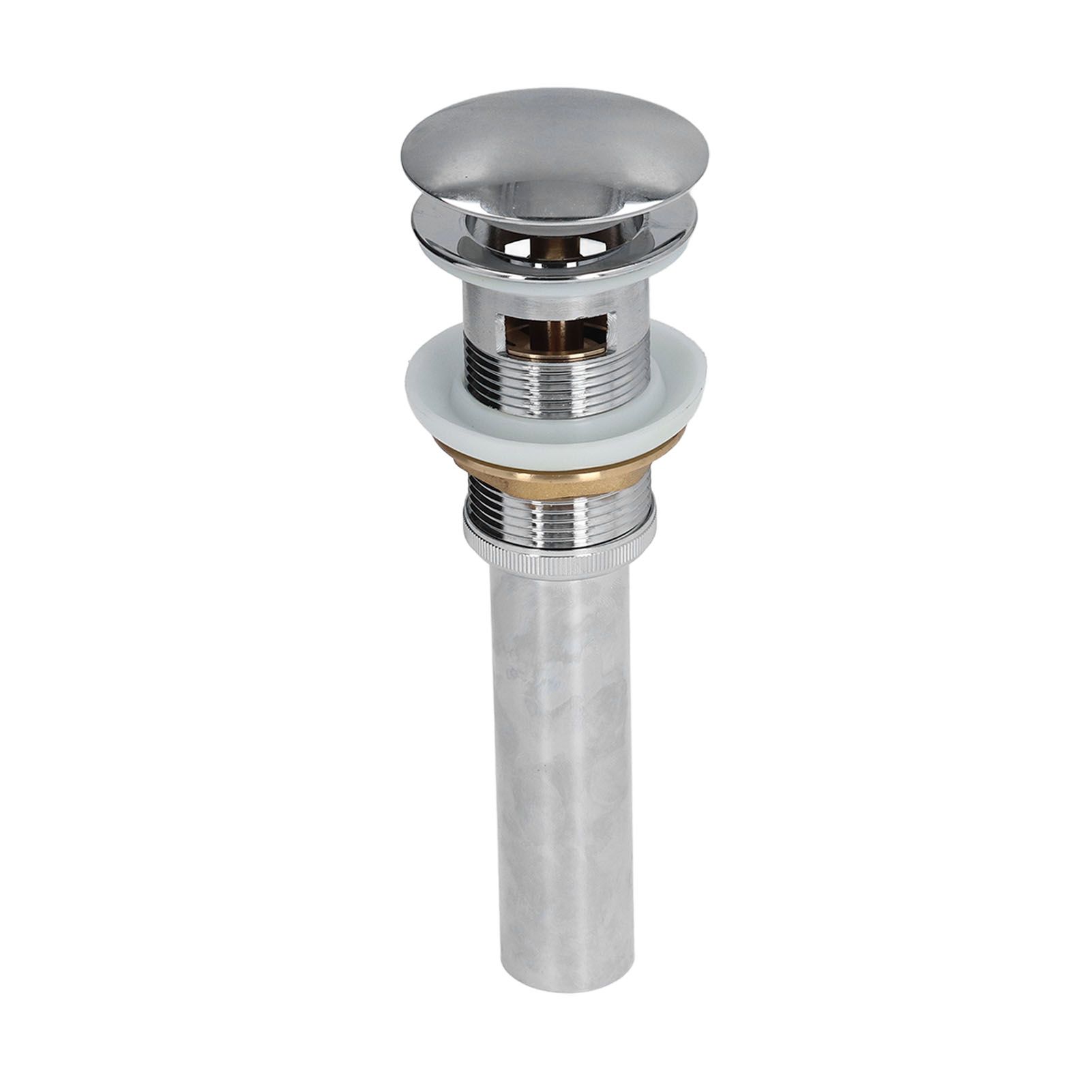 Sink Drain Stopper Copper Stainless Steel Bathroom Wash Basin Sink Drain Part for Home KitchenSilver with Overflow - Image 6