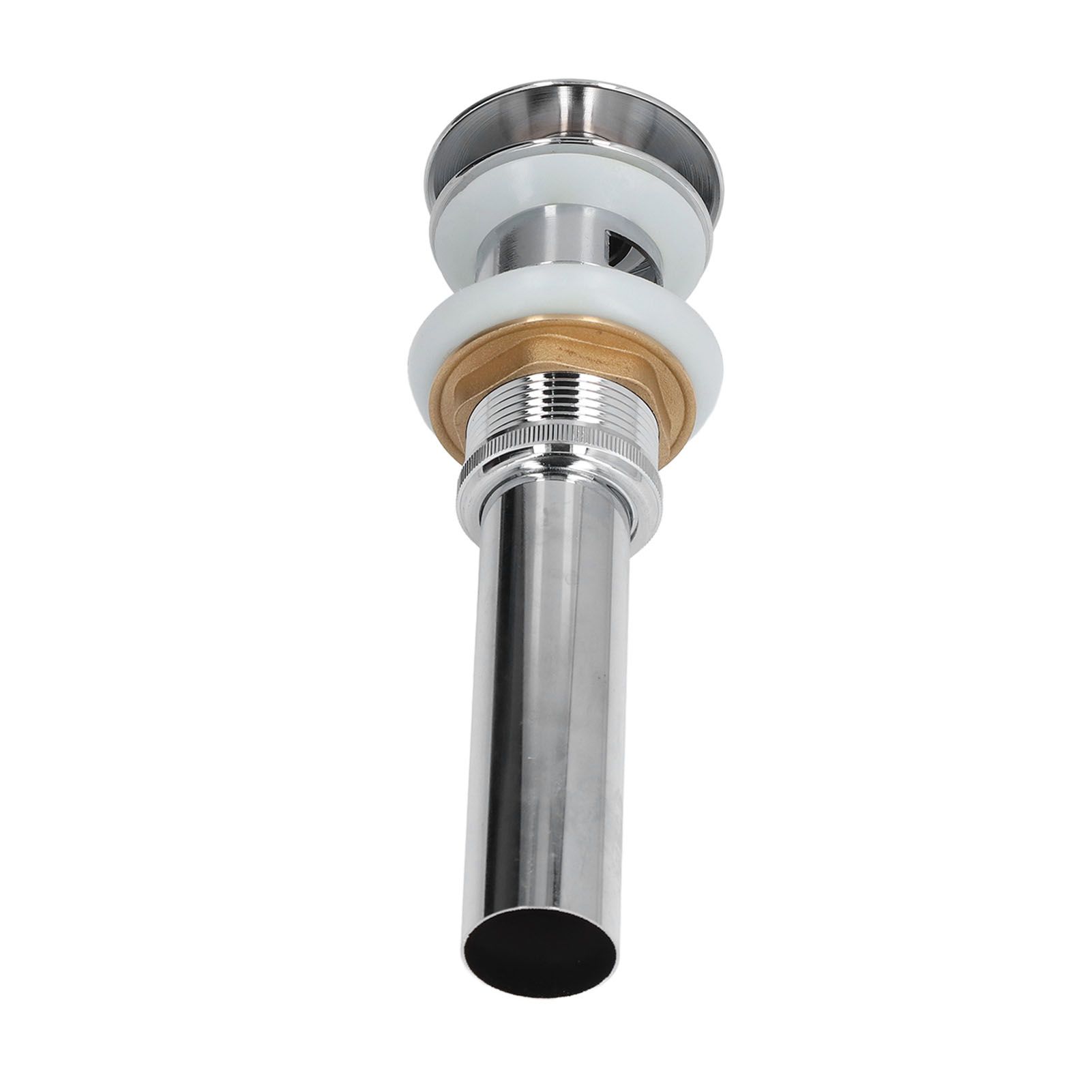 Sink Drain Stopper Copper Stainless Steel Bathroom Wash Basin Sink Drain Part for Home KitchenSilver with Overflow - Image 7