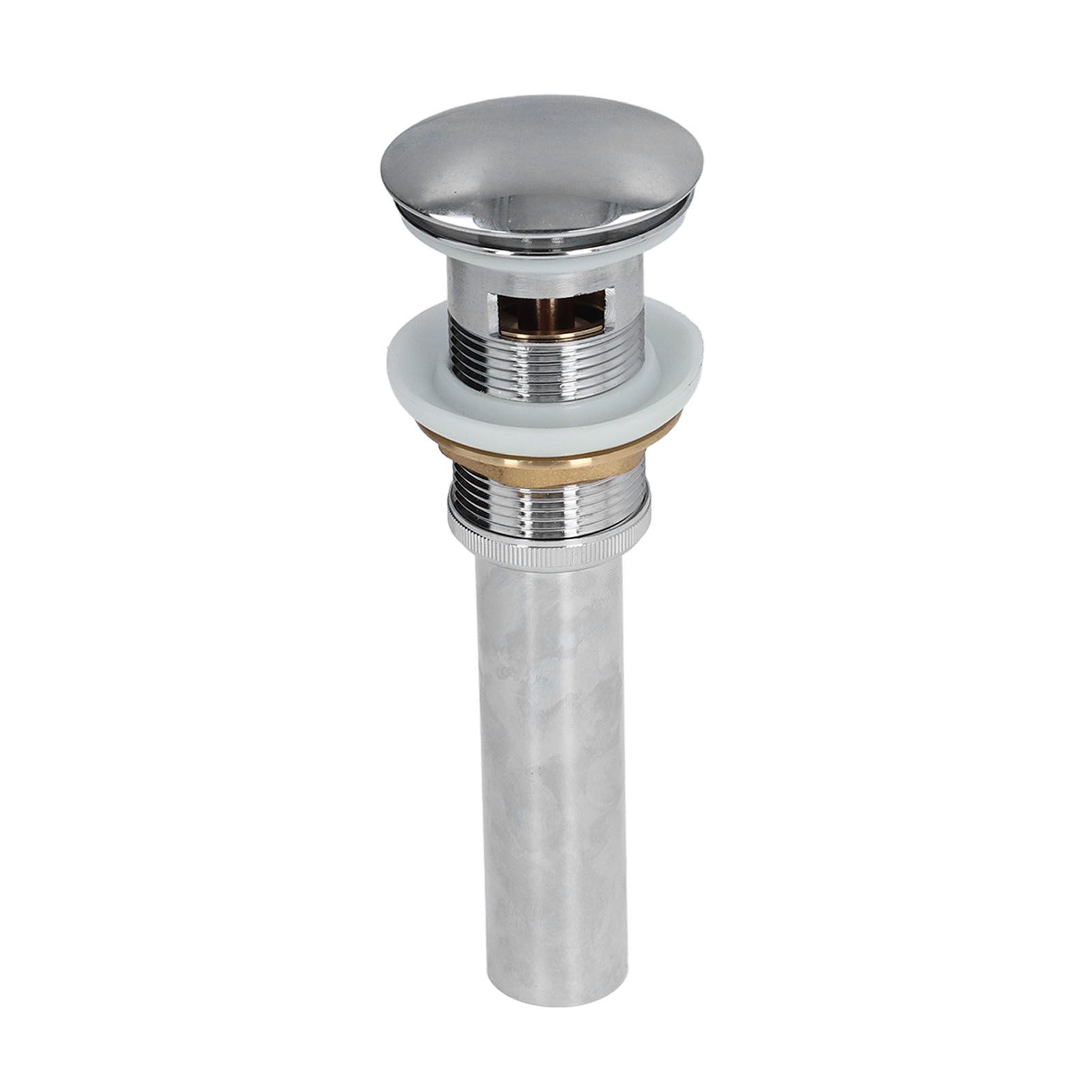 Sink Drain Stopper Copper Stainless Steel Bathroom Wash Basin Sink Drain Part for Home KitchenSilver with Overflow - Image 8