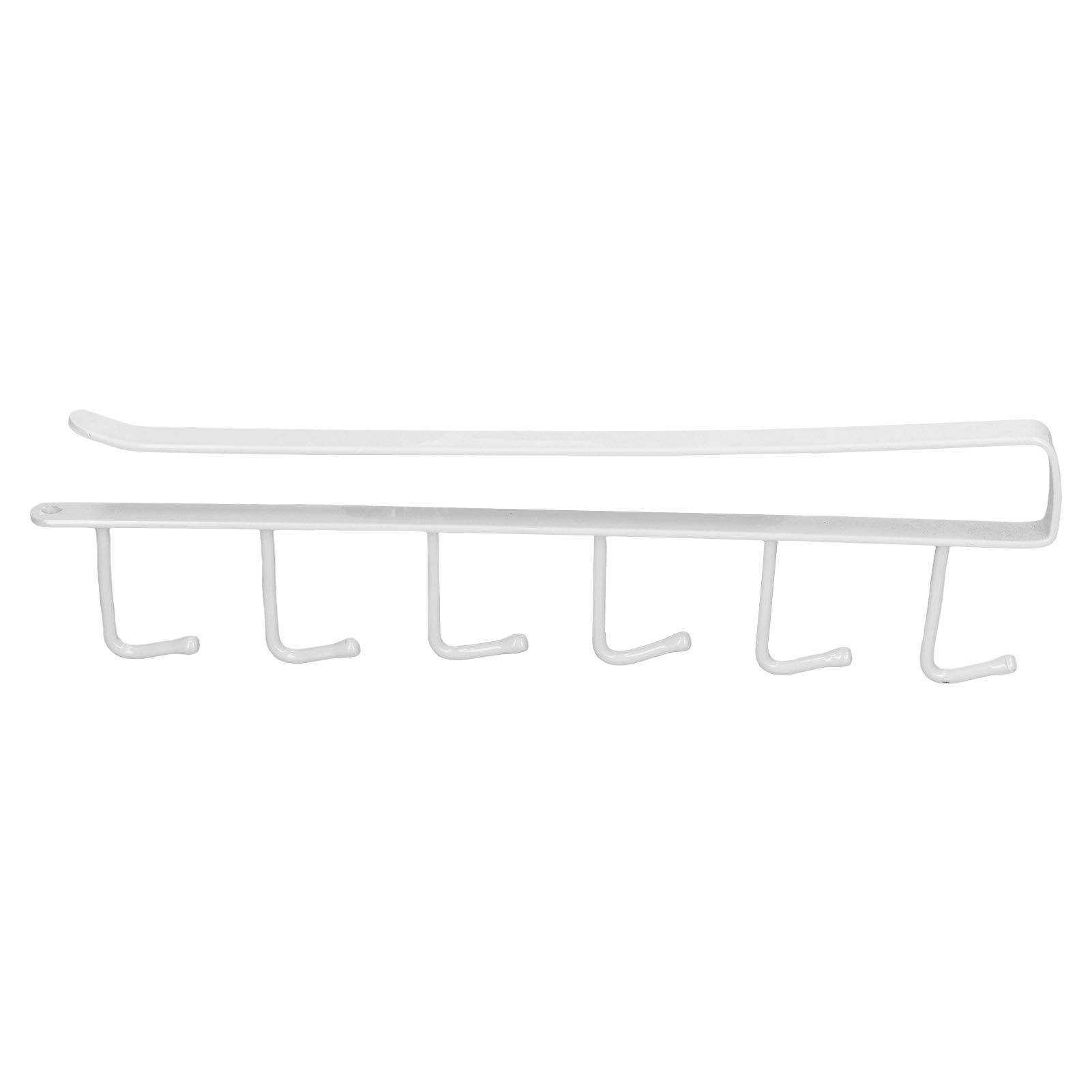 Coffee Mug Holder 6 Hooks Elegant Style Convenient Practical Stable Reliable Durable Wearable Kitchen Rack for HomeWhite - Image 1