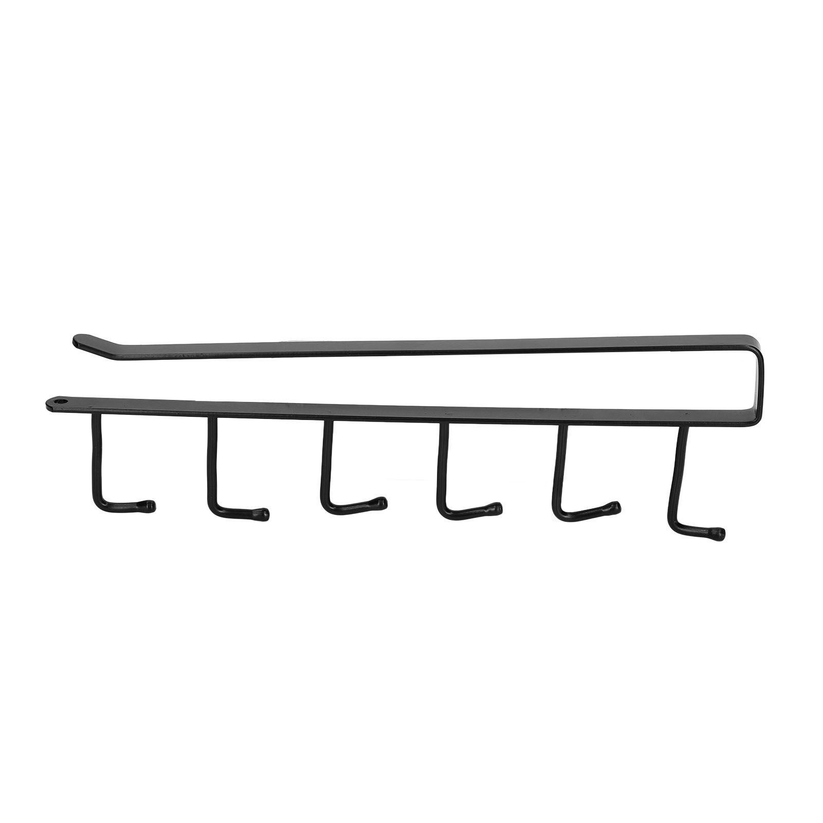 Coffee Mug Holder 6 Hooks Elegant Style Convenient Practical Stable Reliable Durable Wearable Kitchen Rack for HomeBlack - Image 1
