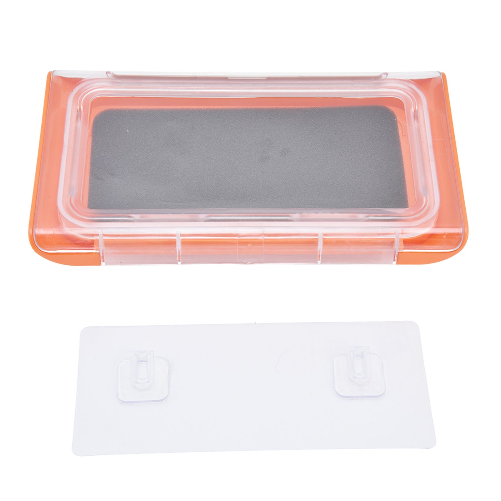 Shower Phone Holder Waterproof Bathroom Phone Box 360 Degree Rotation Wall Mounted Phone CaseOrange - Image 1