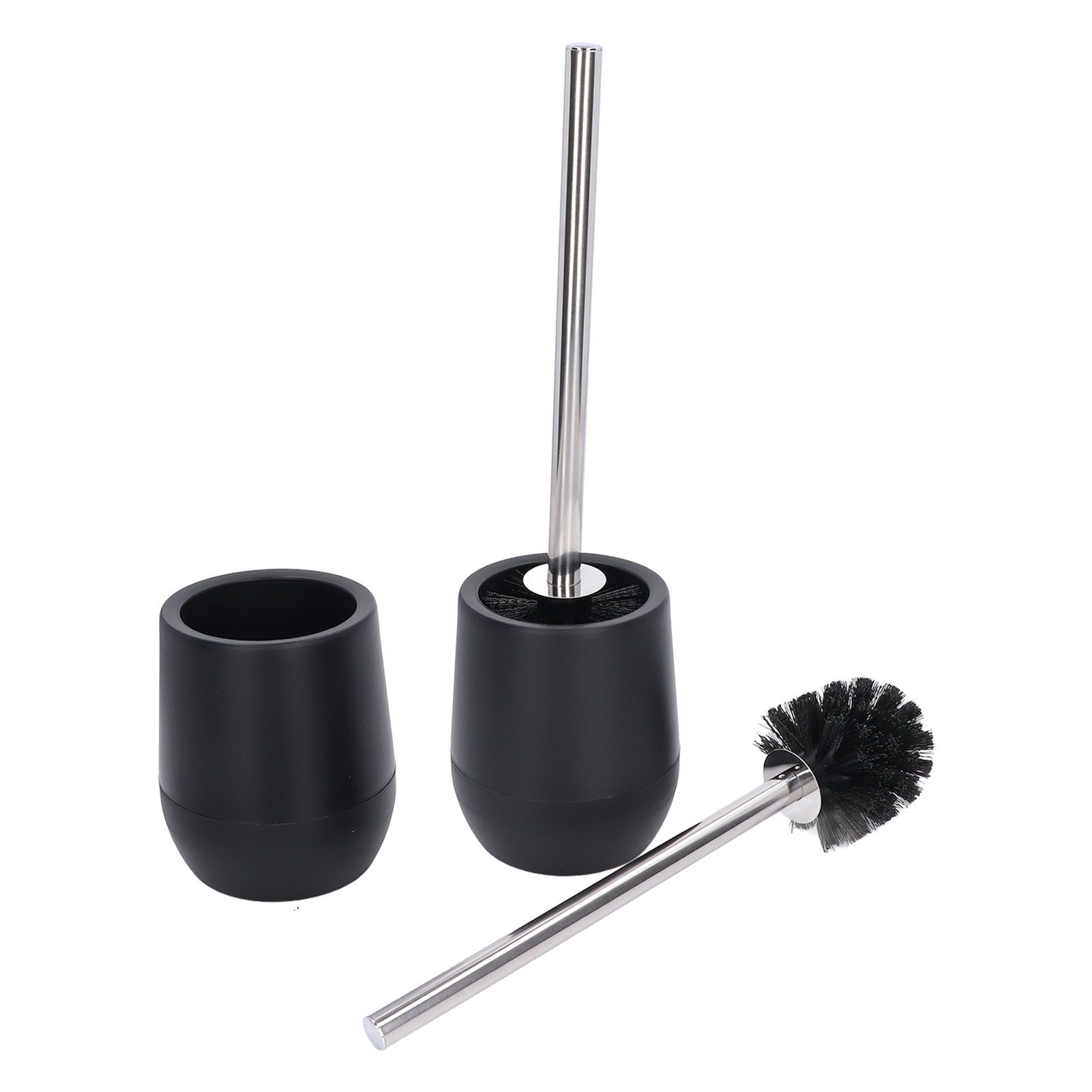 2Pcs Toilet Brush Robust Lockable Threads Efficient Safe Durable Material Home Accessory - Image 2